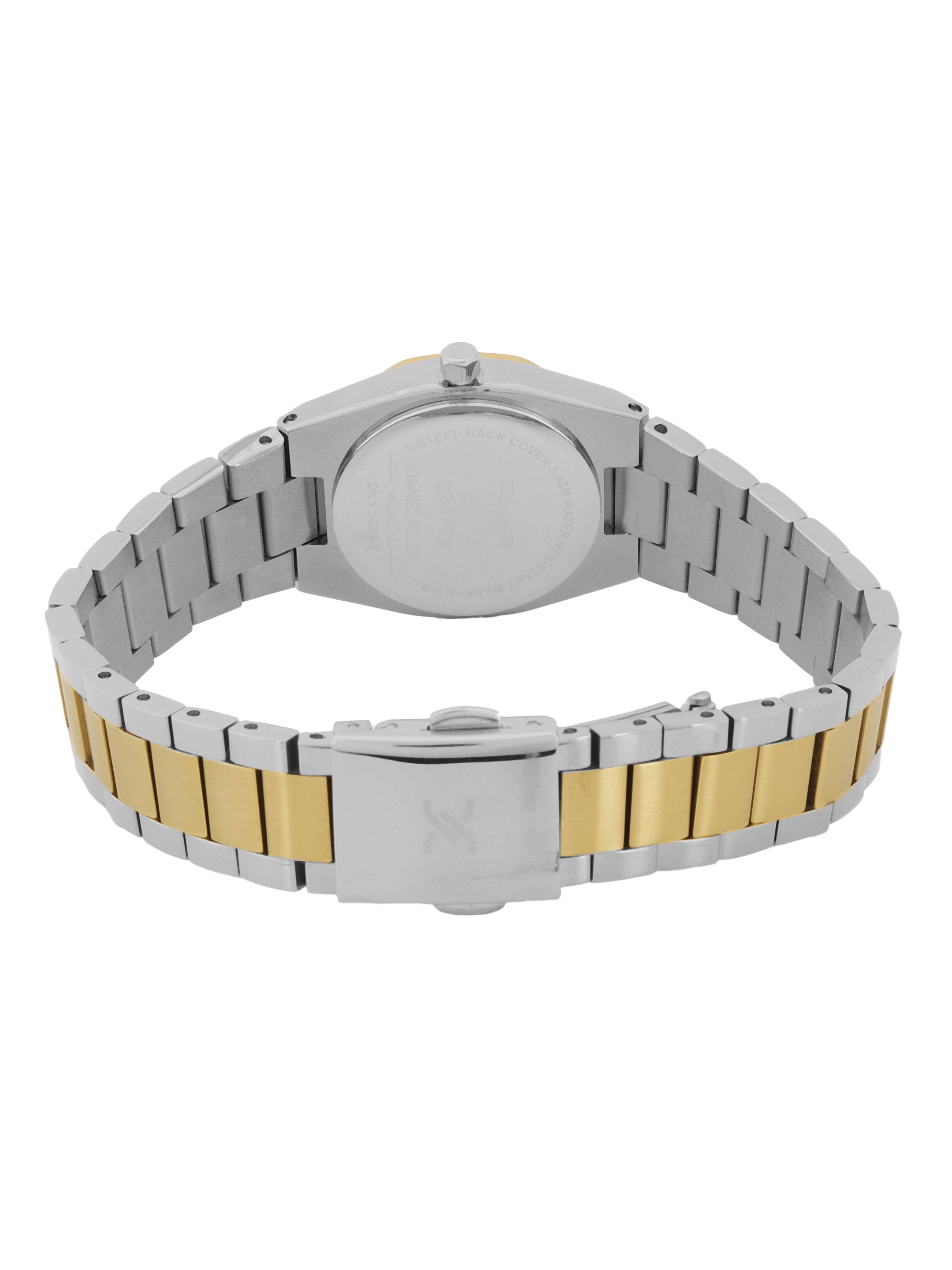 Daniel Klein Dark Green Dial Silver–Gold Strap Women’s Analog Watch DK.1.14099-5