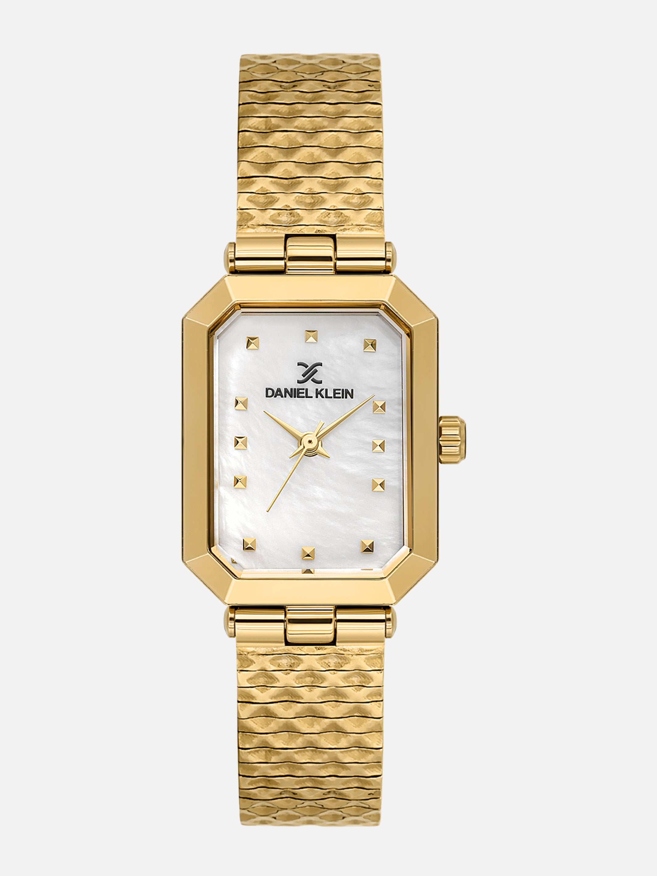 Daniel Klein Analog White Mop Round Dial Gold Case Gold Strap Quartz Water-Resistant Wrist Watch for Women Girls, Ladies DK.1.14178-2