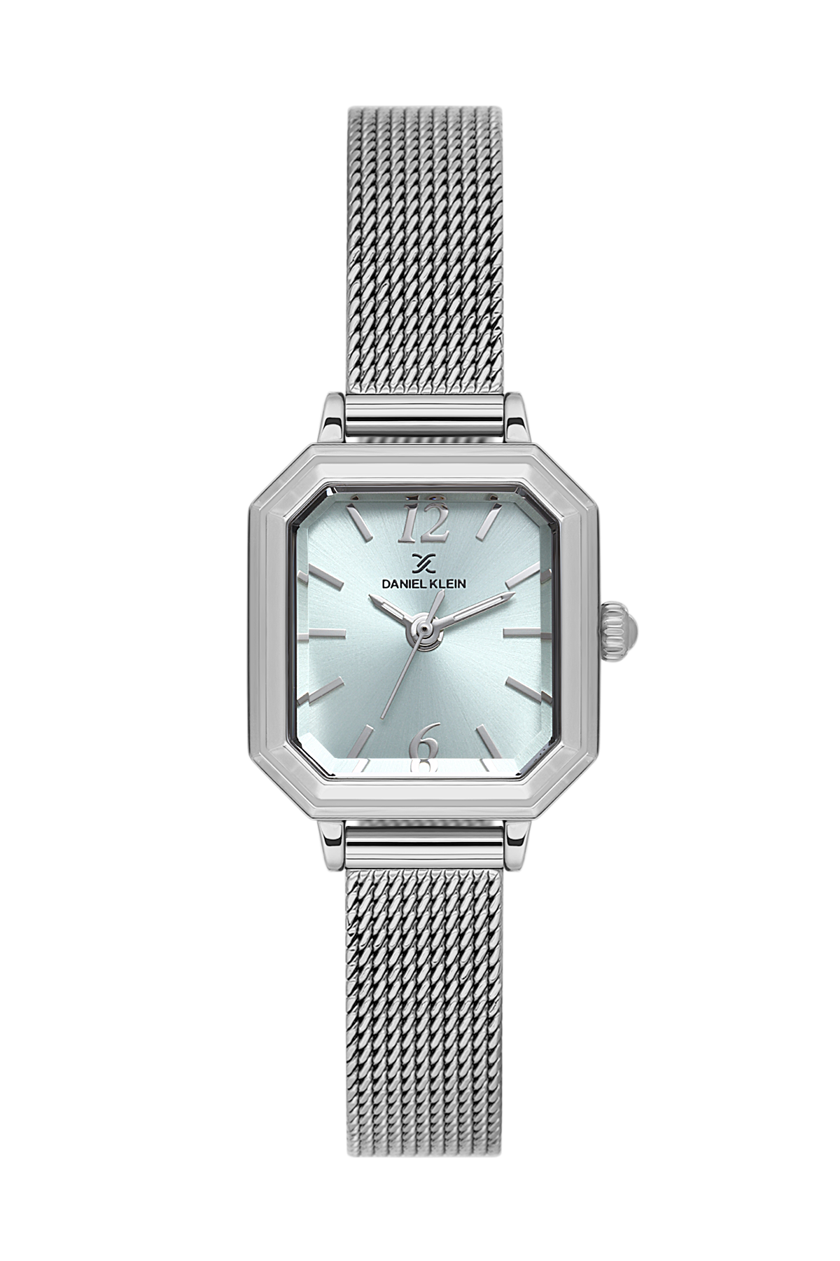 Daniel klein Premium Lady Green Sunray Dial Silver Mesh Watch DK.1.13945-2