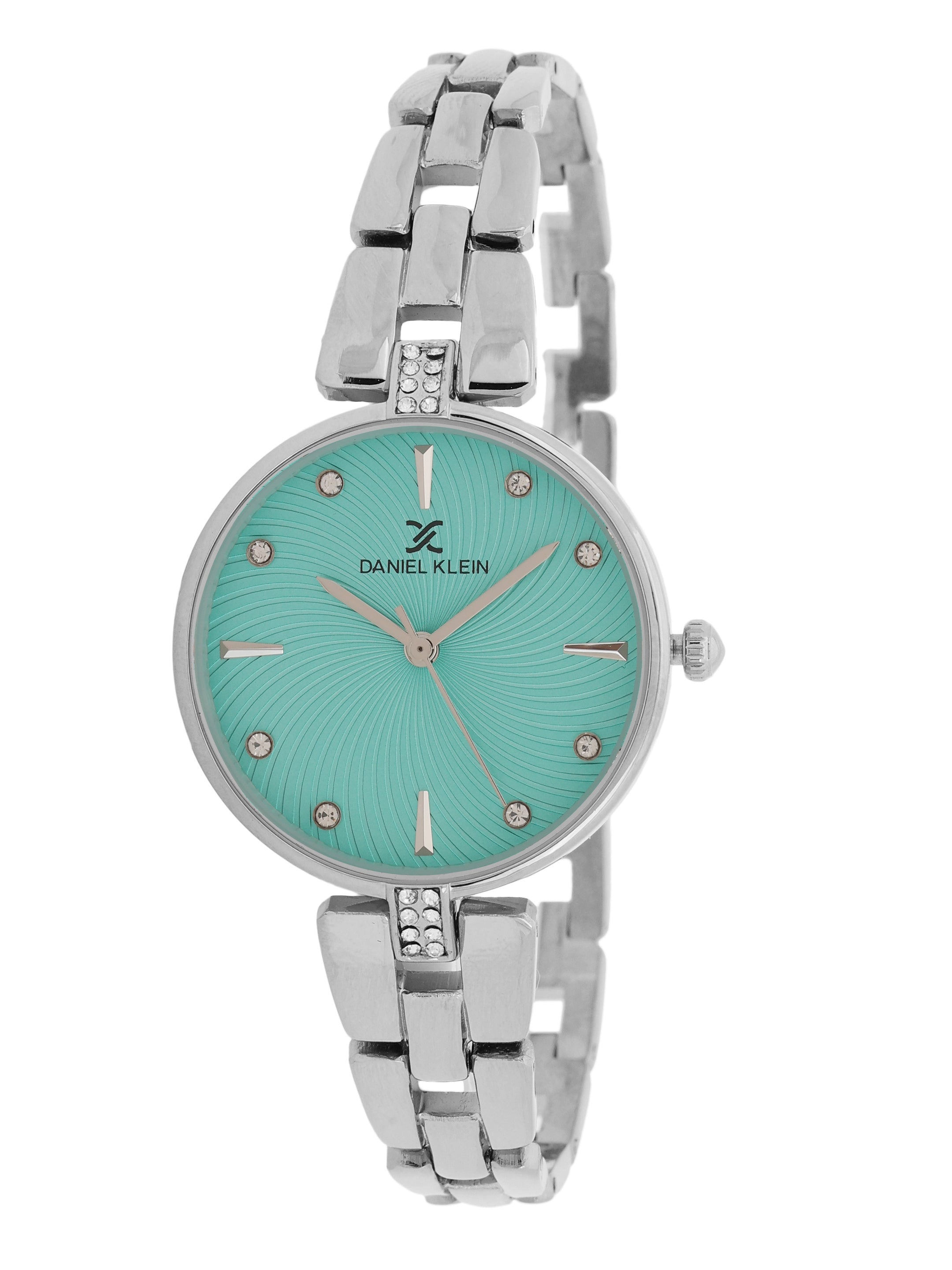 "Daniel Klein Women’s Silver Bracelet Watch – Tiffany Blue Dial, Elegant Premium Design "