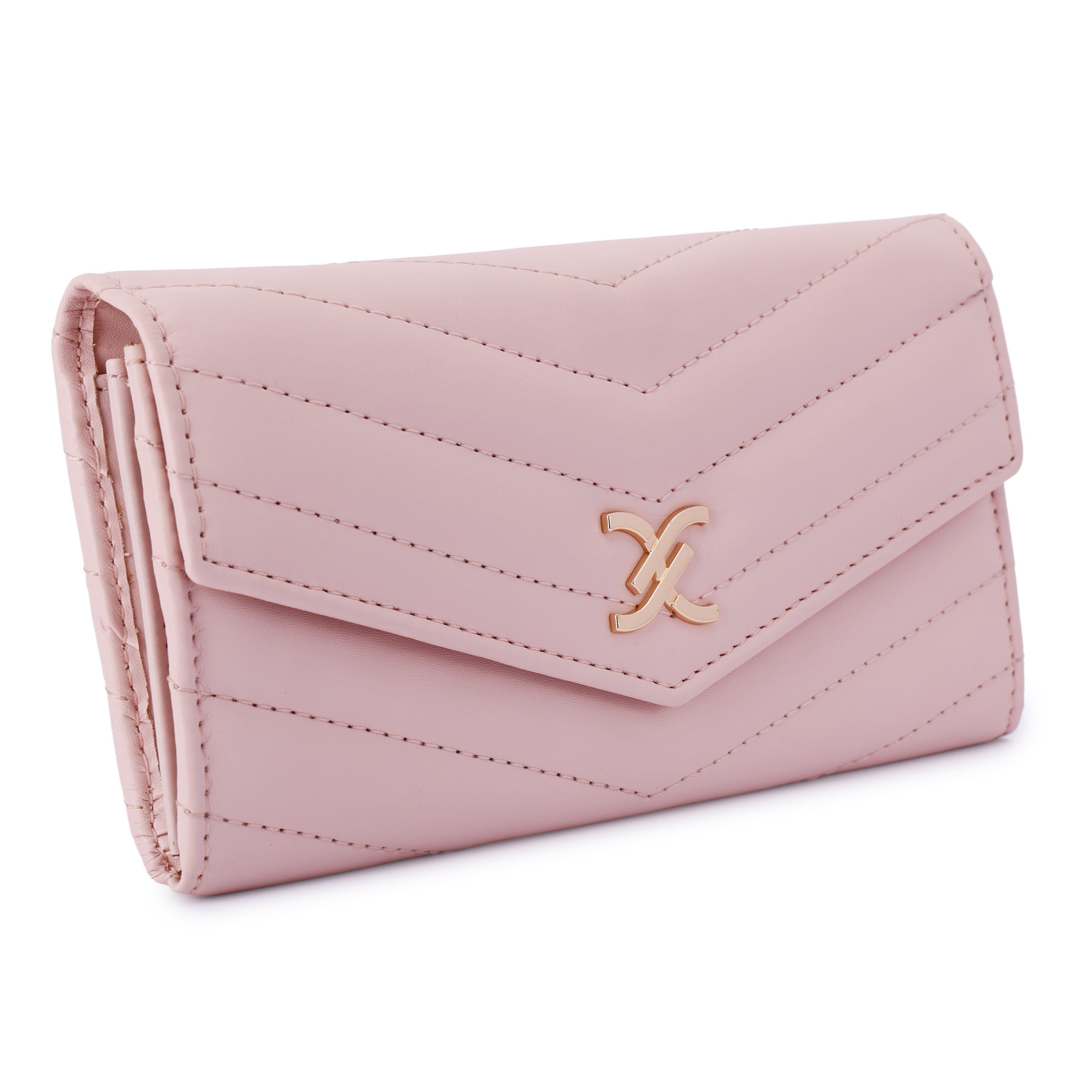 Daniel Klein Women’s Chevron Wallet – Pastel Pink