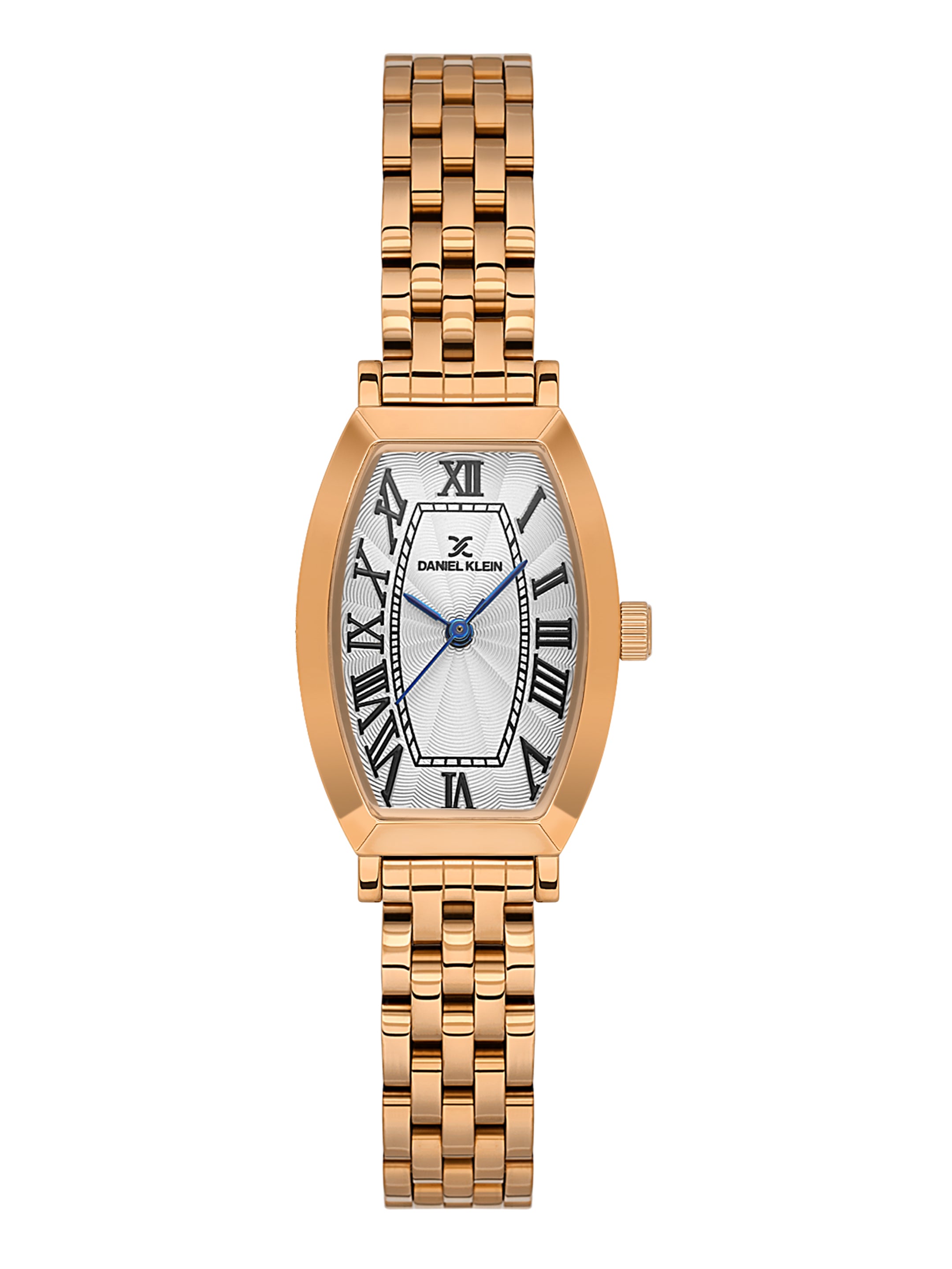 Daniel Klein Analog Silver Round Dial Pink Rose Gold Case Pink Rose Gold Strap Quartz Water-Resistant Wrist Watch for Women Girls, Ladies DK.1.14165-5