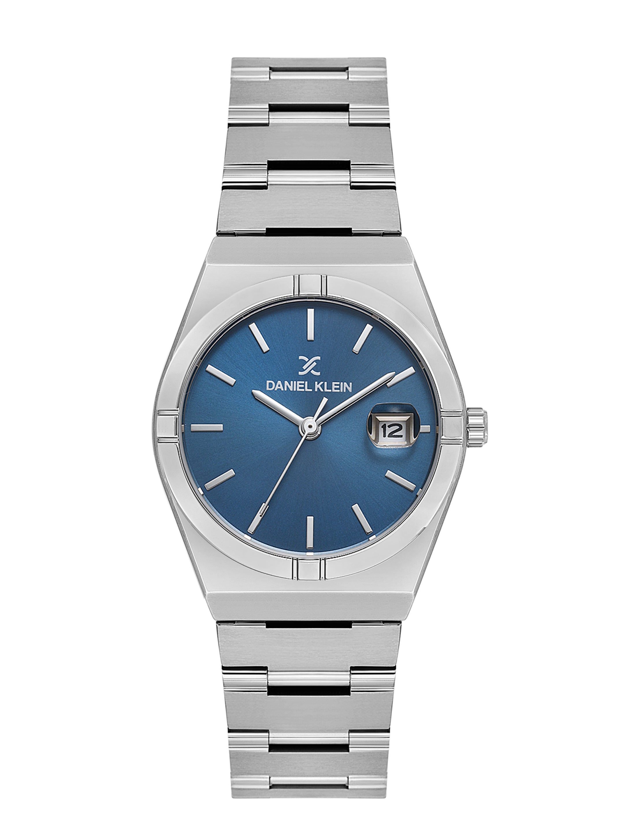 Daniel Klein Analog Blue Round Dial Silver Case Silver Strap Quartz Water-Resistant Wrist Watch for Women Girls, Ladies DK.1.14170-2