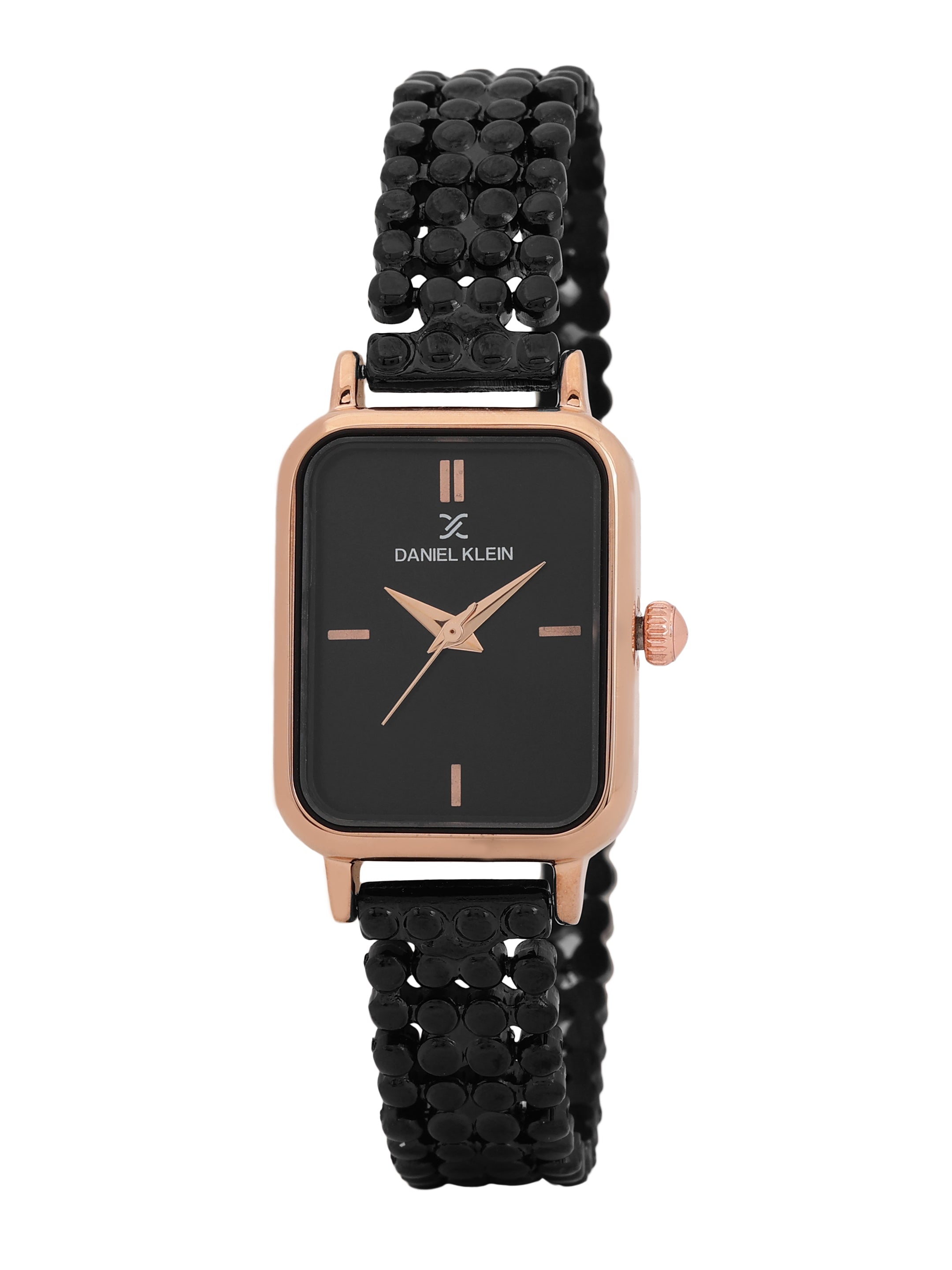 "Daniel Klein Women’s Rose Gold & Black Watch – Stylish Bracelet Design, Premium Look "