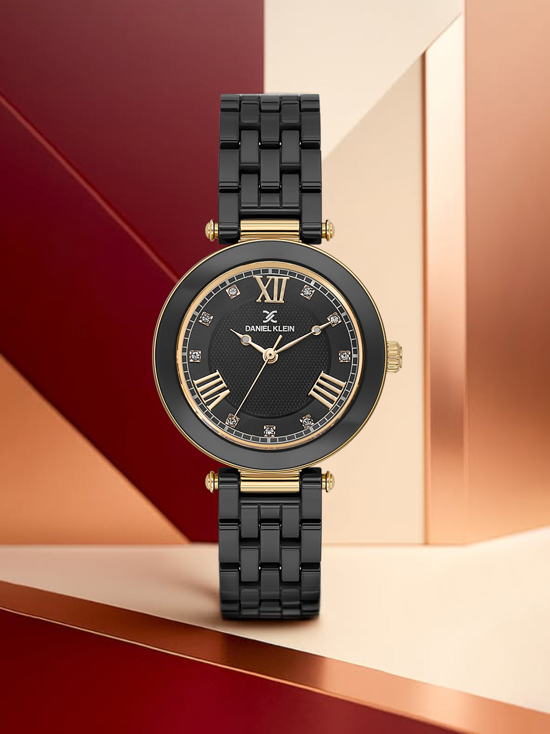 Daniel Klein Gun Black Dial & Black Strap Women’s Analog Watch DK.1.14282-3