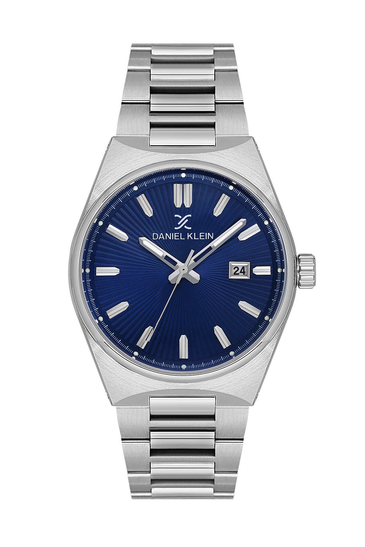 Daniel Klein Blue Dial Silver Strap Men’s Analog Watch DK.1.14140-3