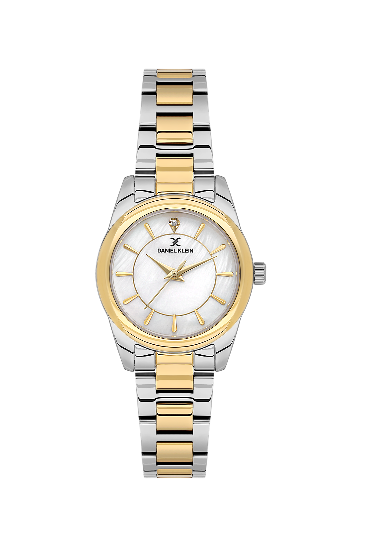 Daniel Klein Premium Lady White Mother of Pearl Silver-Gold Watch DK.1.13929-4