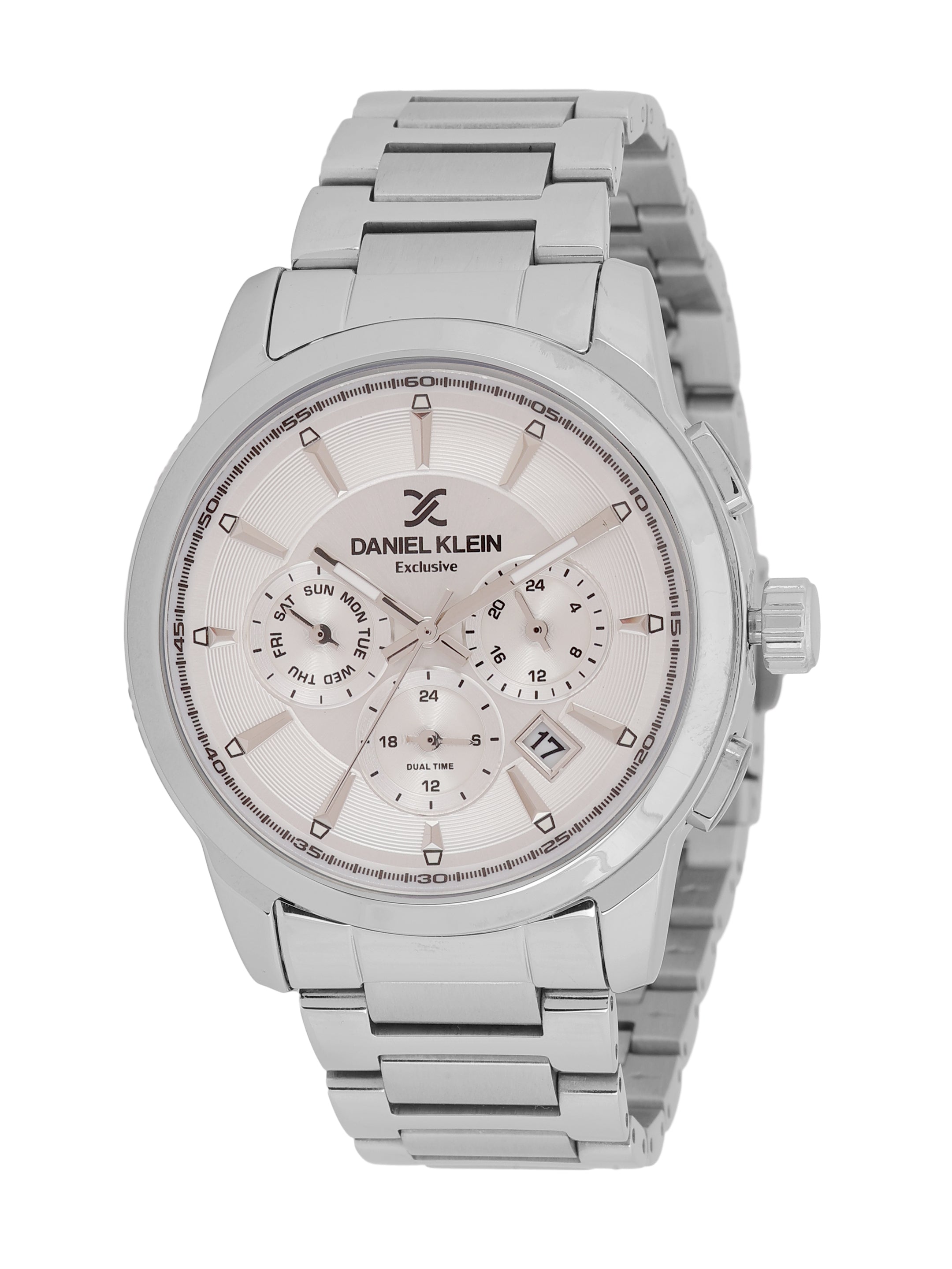 Daniel Klein Men’s Silver Dial Stainless Steel Watch DK.6.14031-1