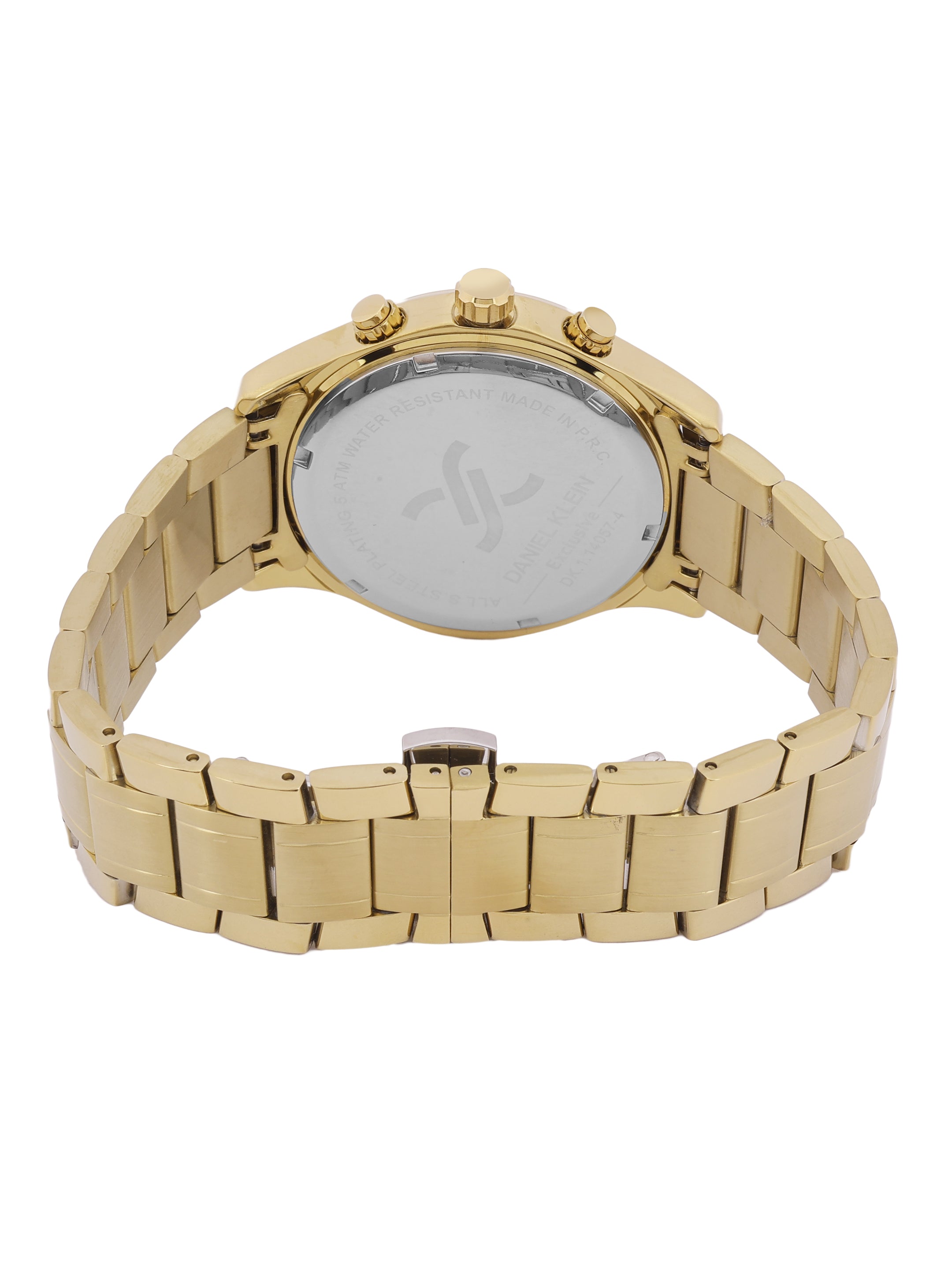 Daniel Klein Men’s Gun Black Dial Stainless Steel Watch DK.1.14057-4