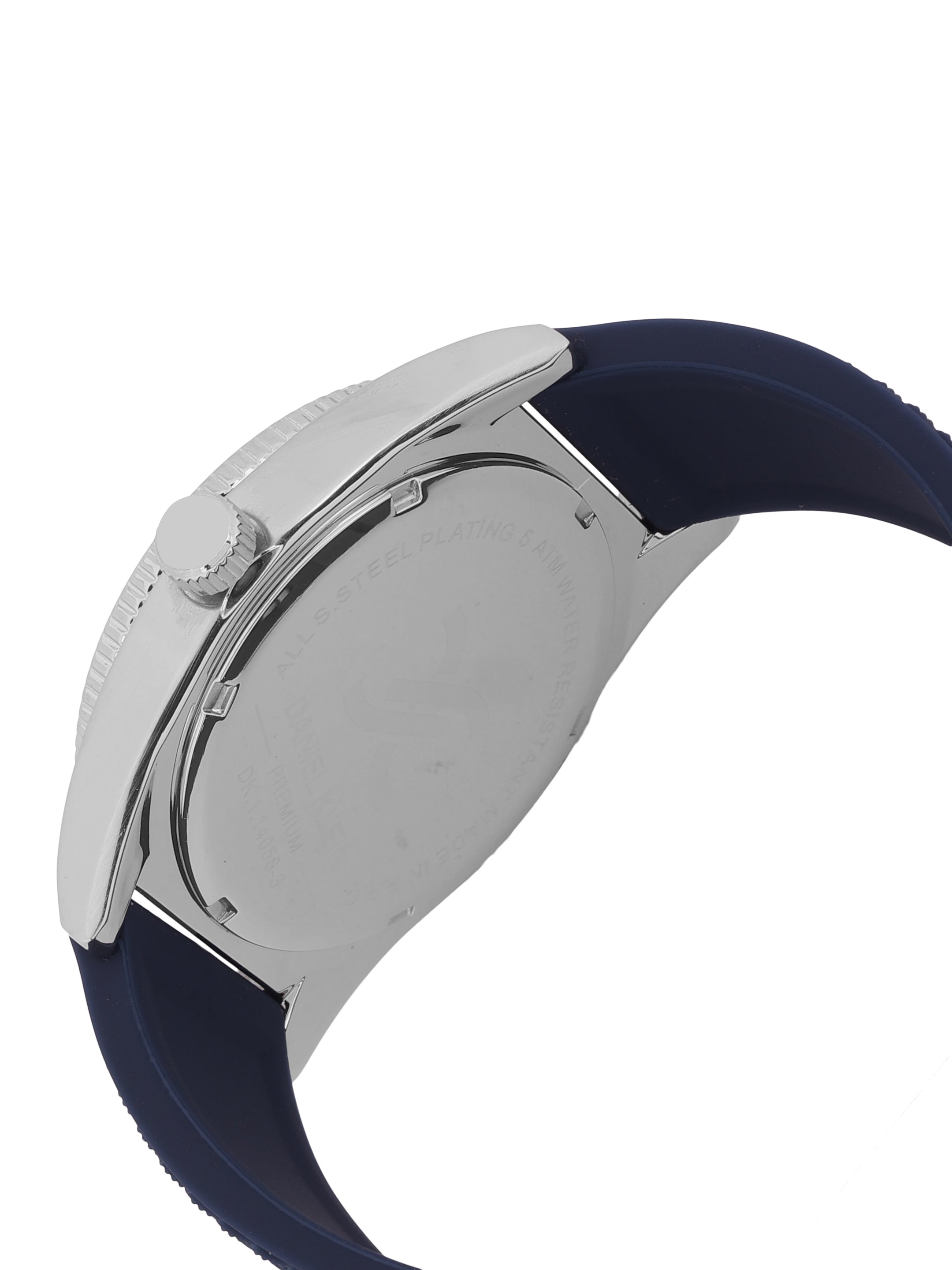 Daniel Klein Blue Dial Analog Watch for Men – Silicone Strap, Water Resistant DK.1.14058-3