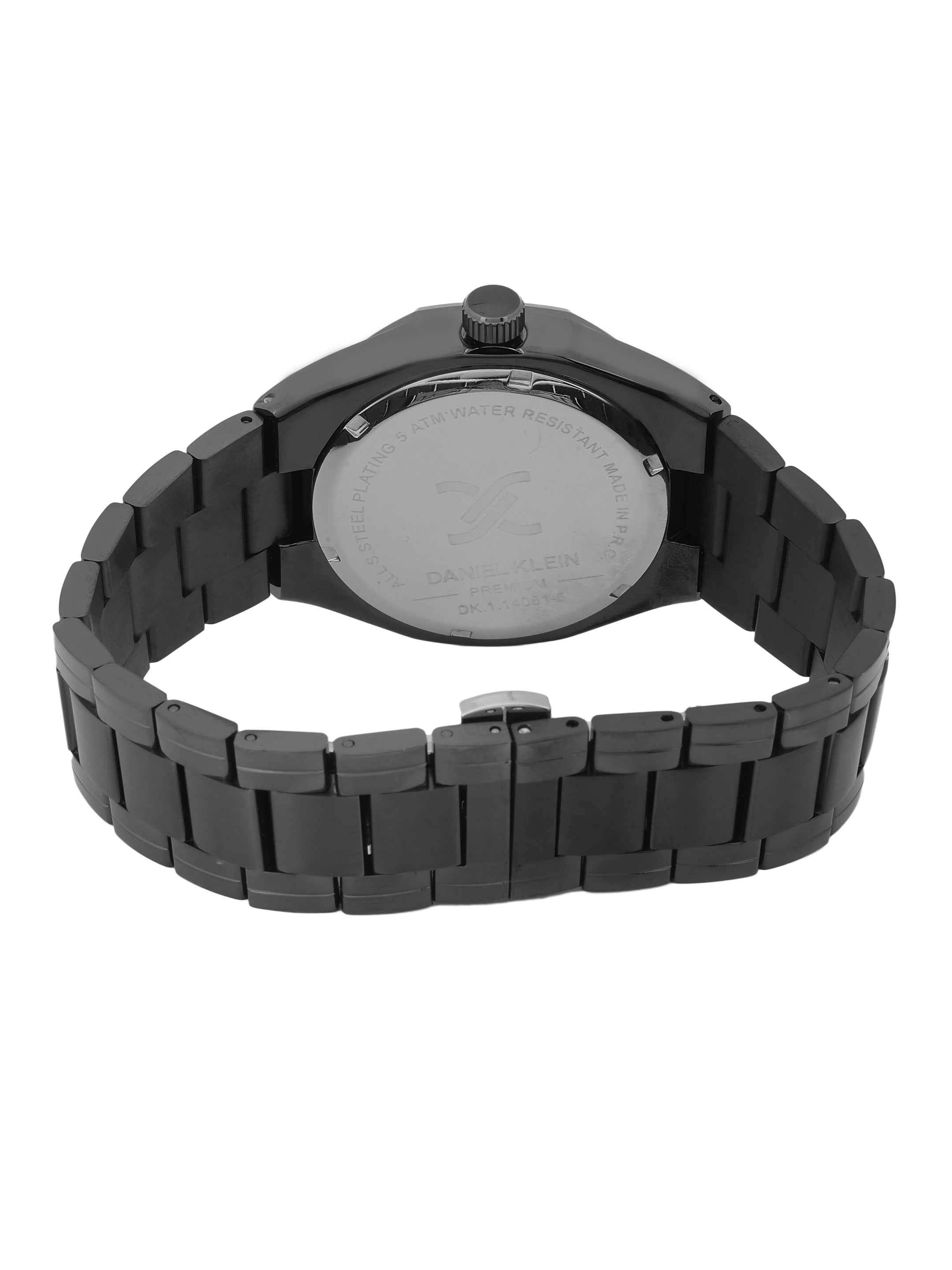 Daniel Klein Men’s Blue Dial Gunmetal Stainless Steel Watch DK.1.14081-5