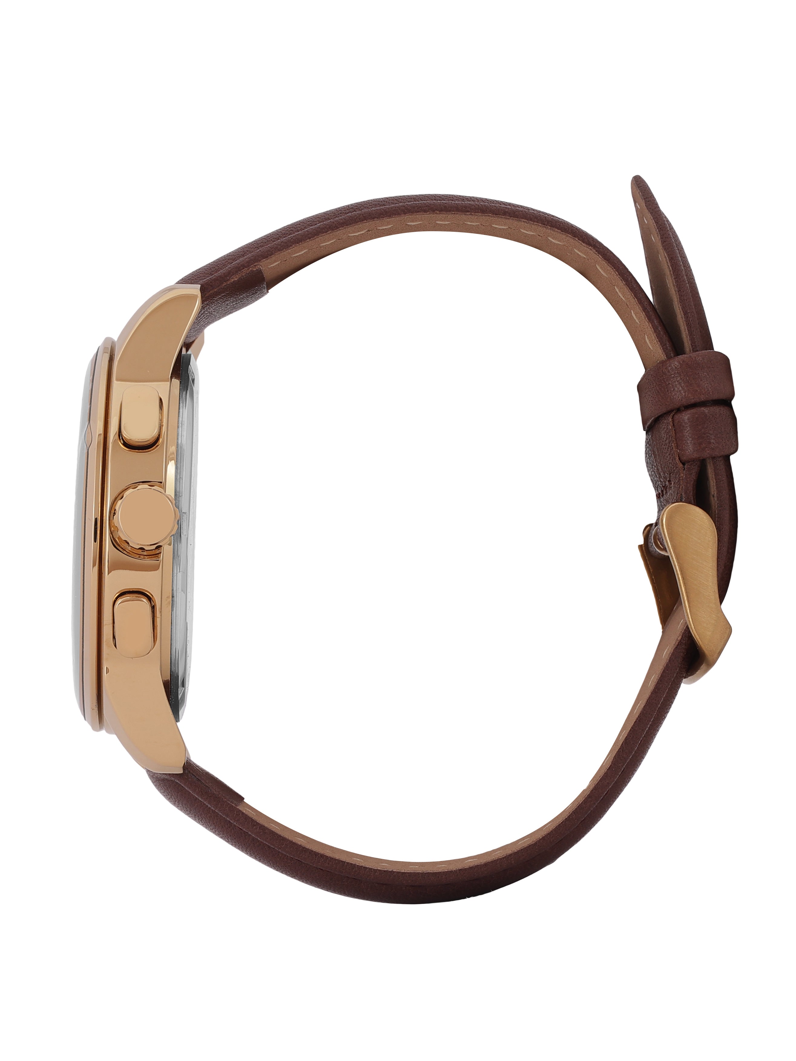 Daniel Klein Men’s Gun Black Dial Brown Leather Watch DK.6.14032-5