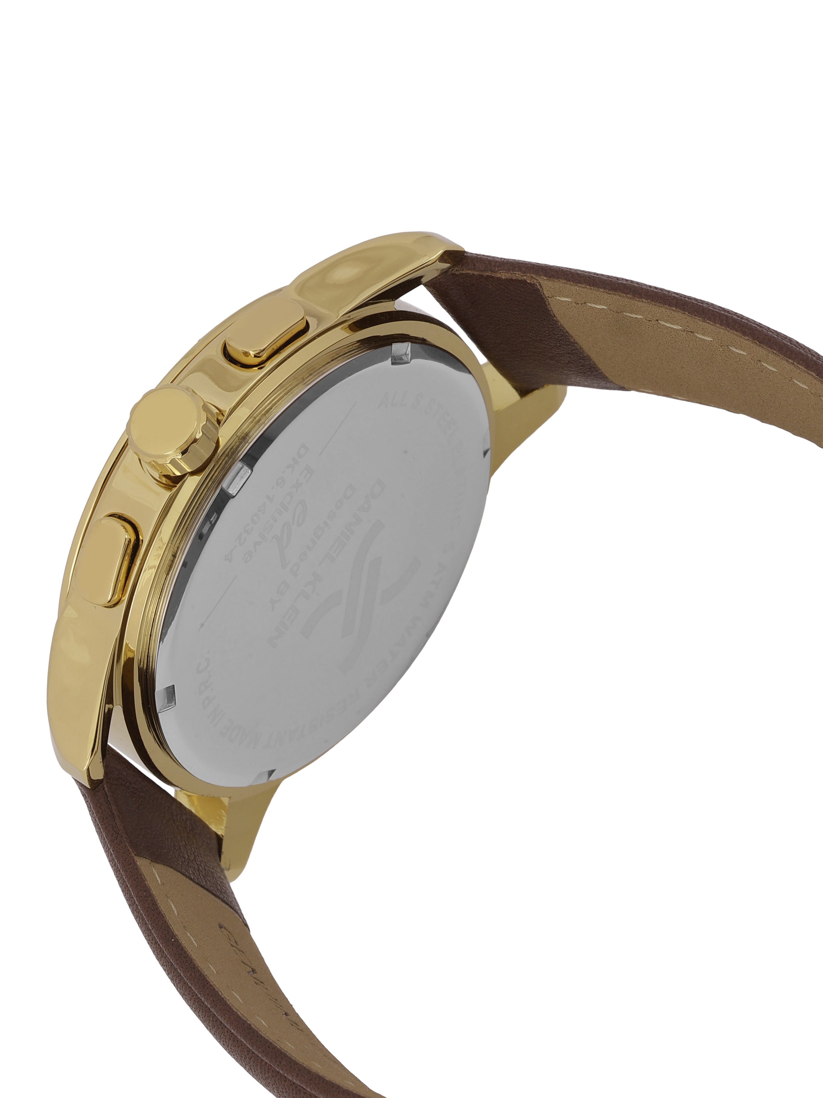 Daniel Klein Men’s Dark Green Dial Brown Leather Watch DK.6.14032-4