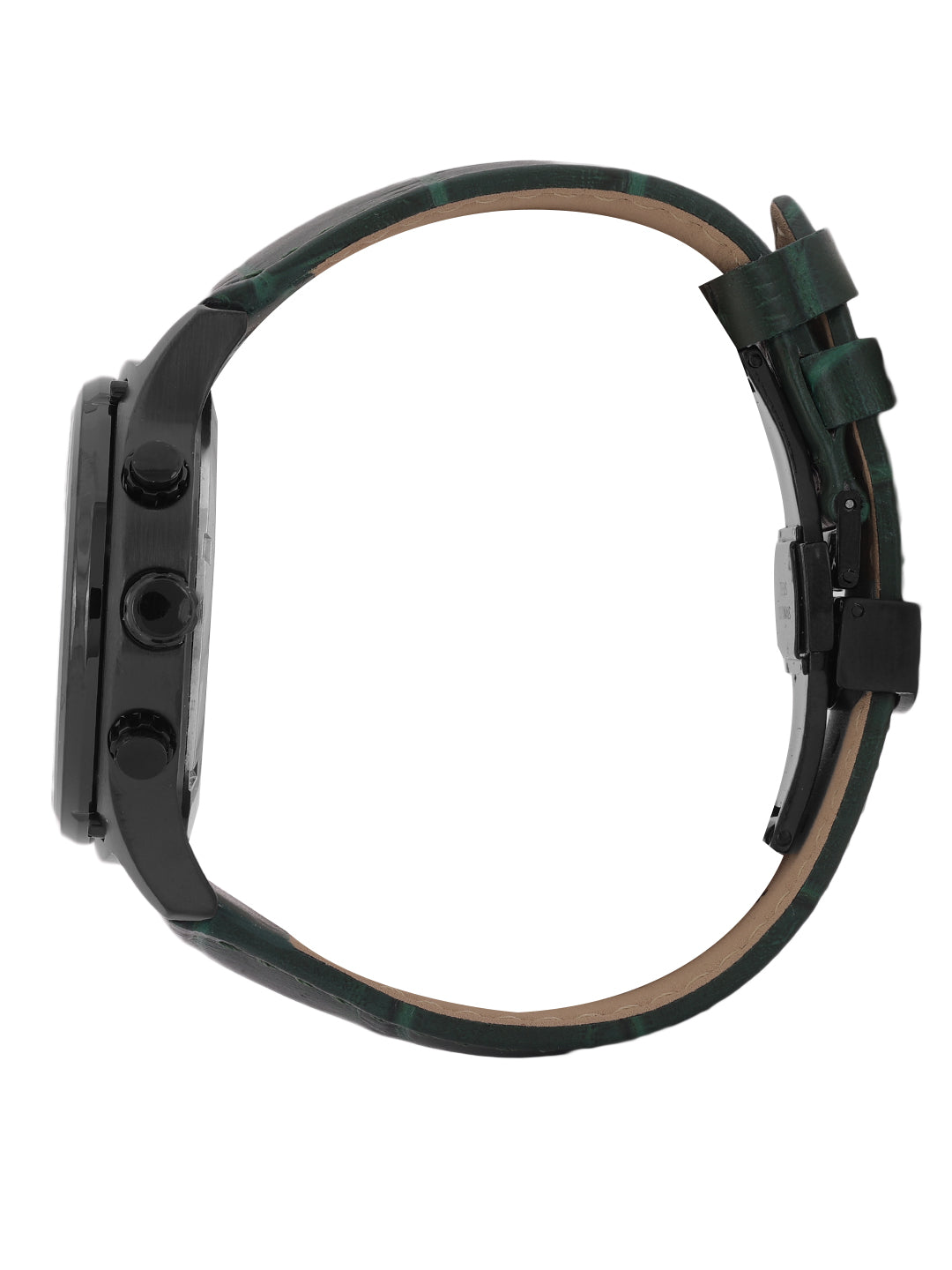 Daniel Klein Men’s Dark Green Dial Leather Strap Watch DK.1.14056-4