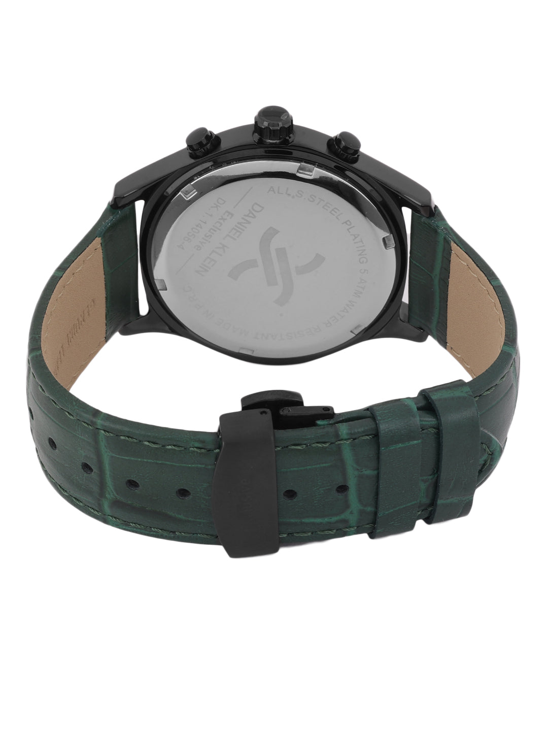Daniel Klein Men’s Dark Green Dial Leather Strap Watch DK.1.14056-4