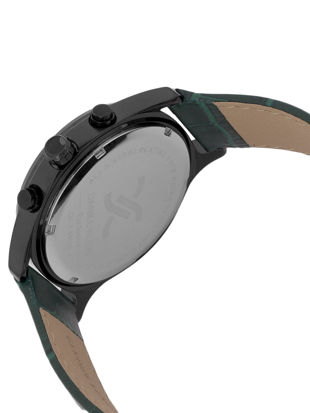 Daniel Klein Men’s Dark Green Dial Leather Strap Watch DK.1.14056-4