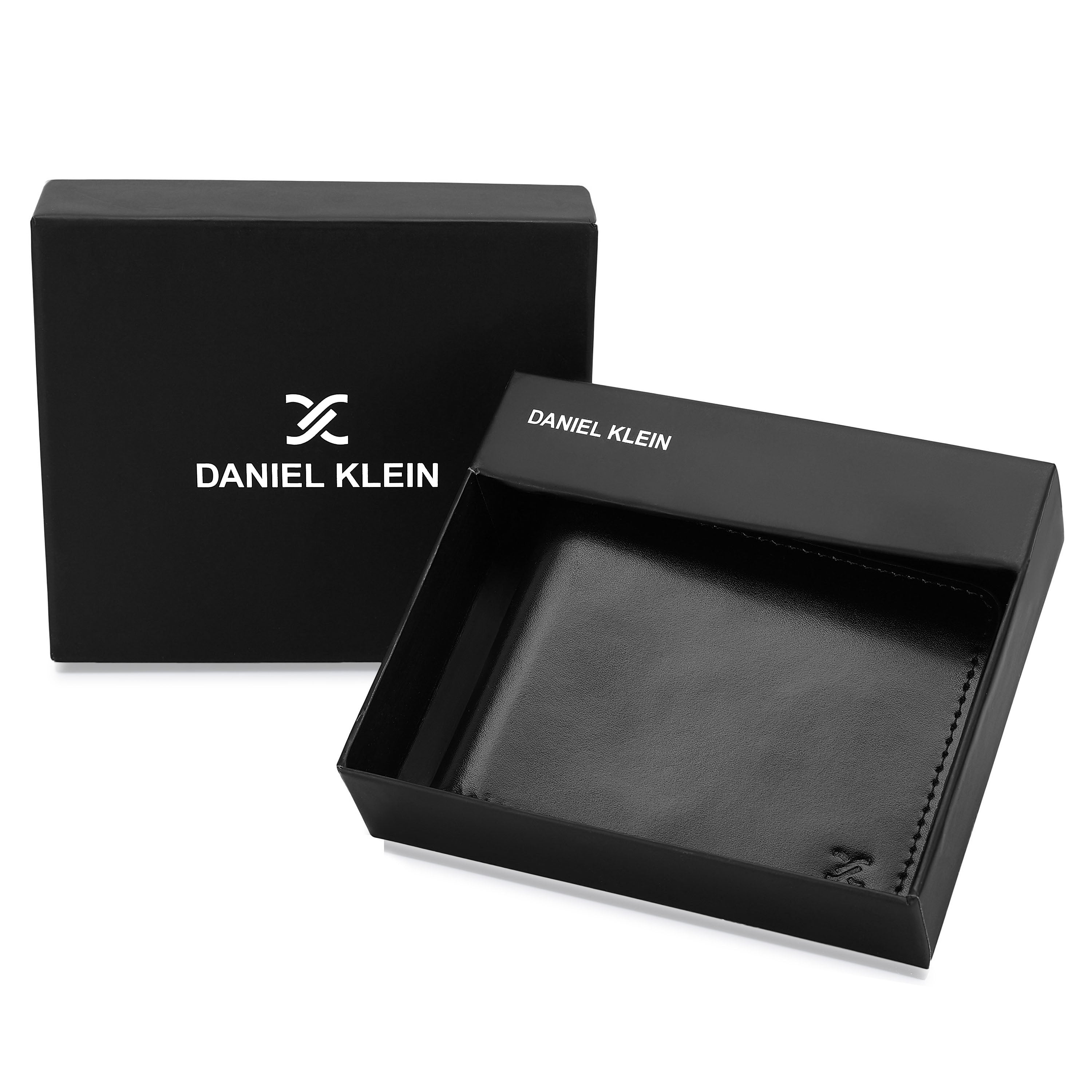 Daniel Klein Men’s Premium Genuine Leather Wallet – Smooth Classic Black Edition
