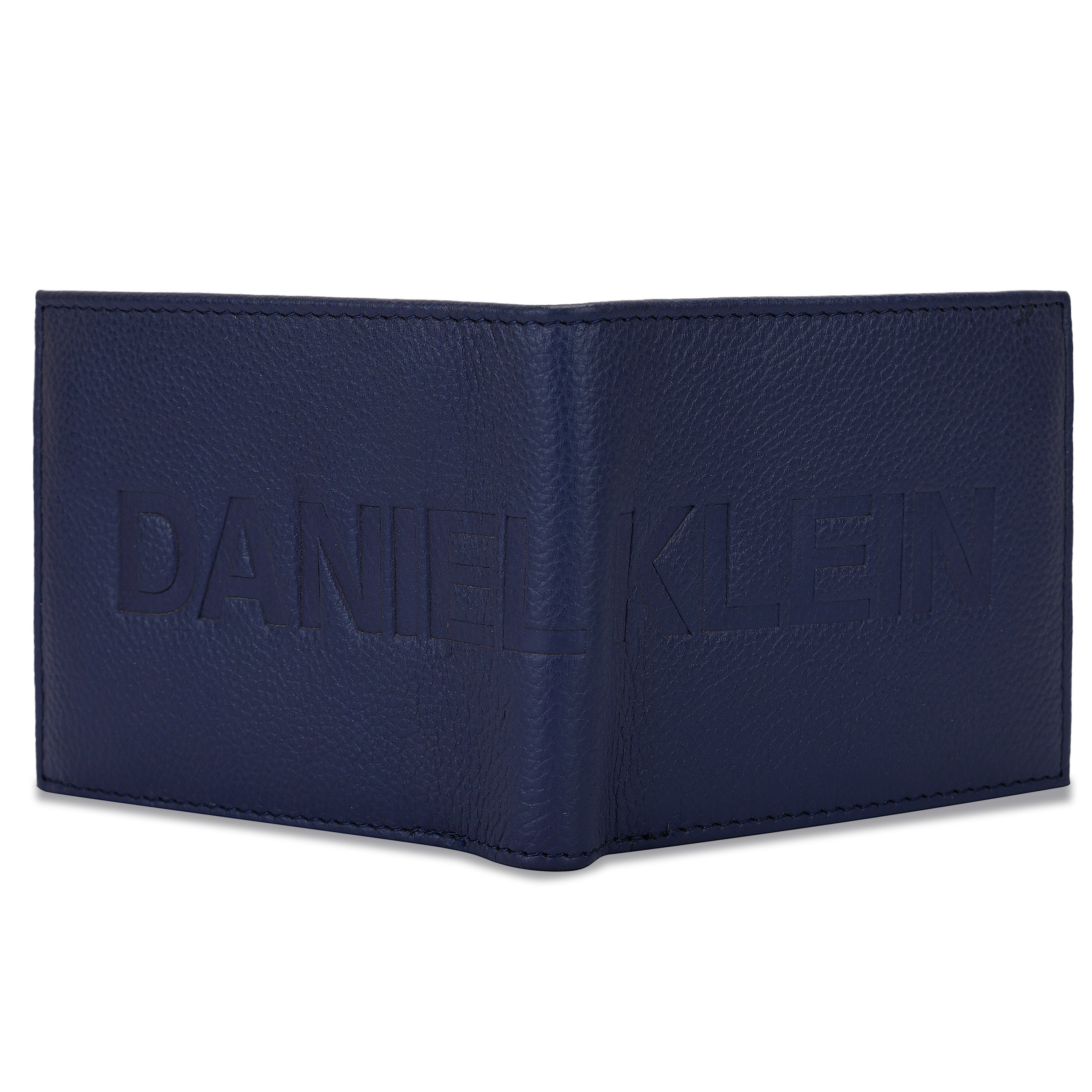 "Daniel Klein Men’s Signature Wallet – Classic Textured Blue Edition "