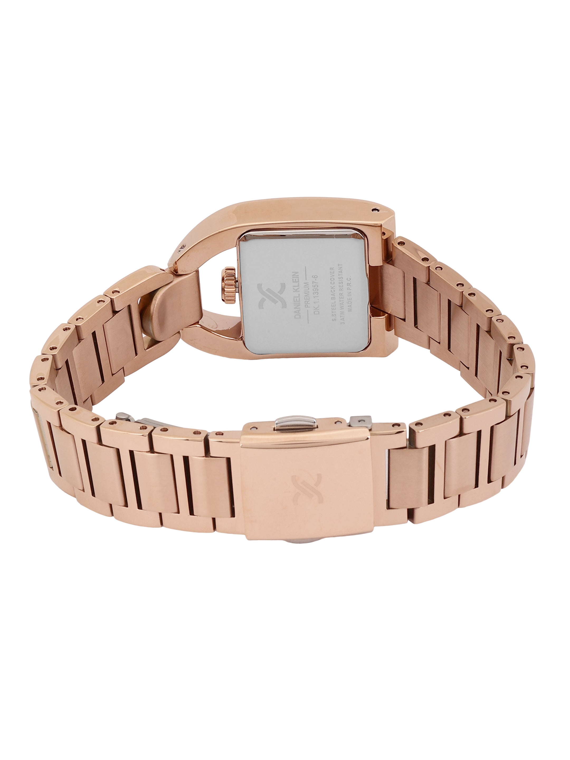 Daniel Klein Women Embellished Dial & Stainless Style Straps Analogue Watch DK.1.13957-6