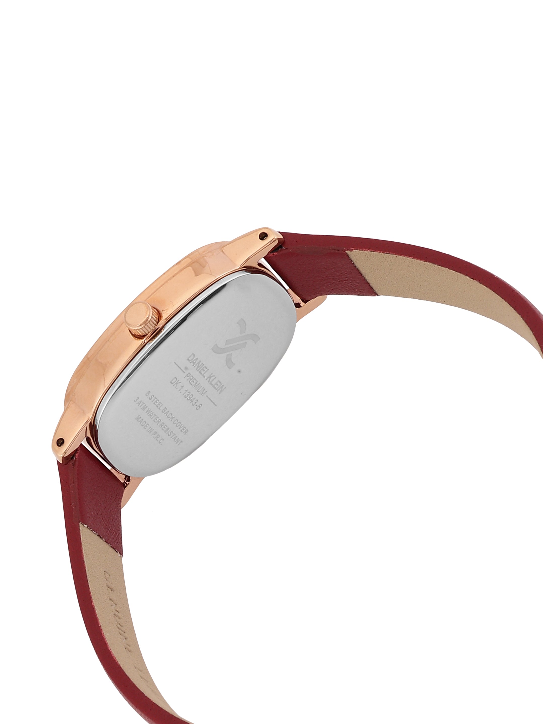 Daniel Klein Women Embellished Dial & Leather Straps Analogue Watch DK.1.13943-6