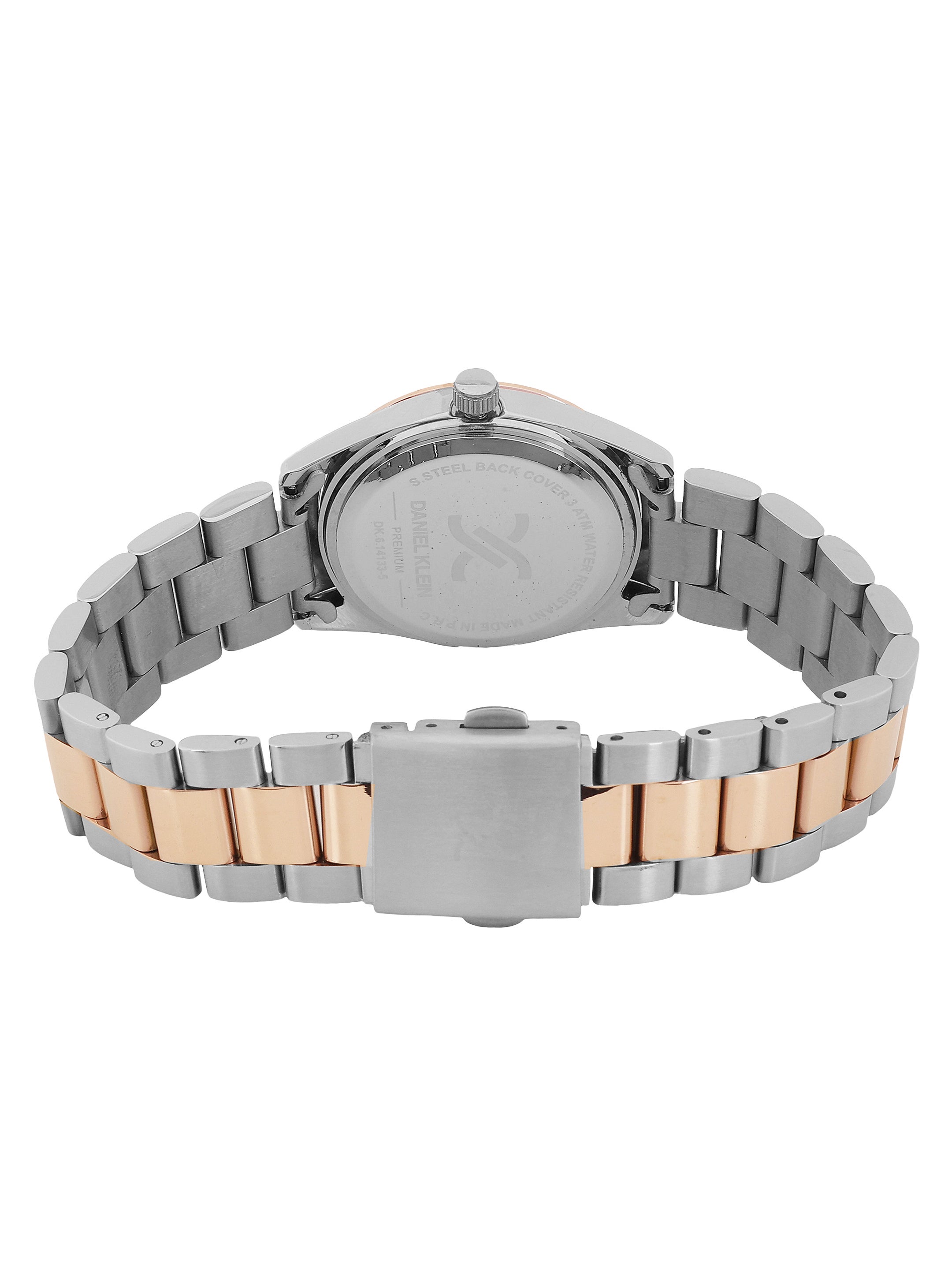 Daniel Klein Women’s Analog Watch – Silver Dial, Silver–Rose Gold Strap DK.6.14133-6