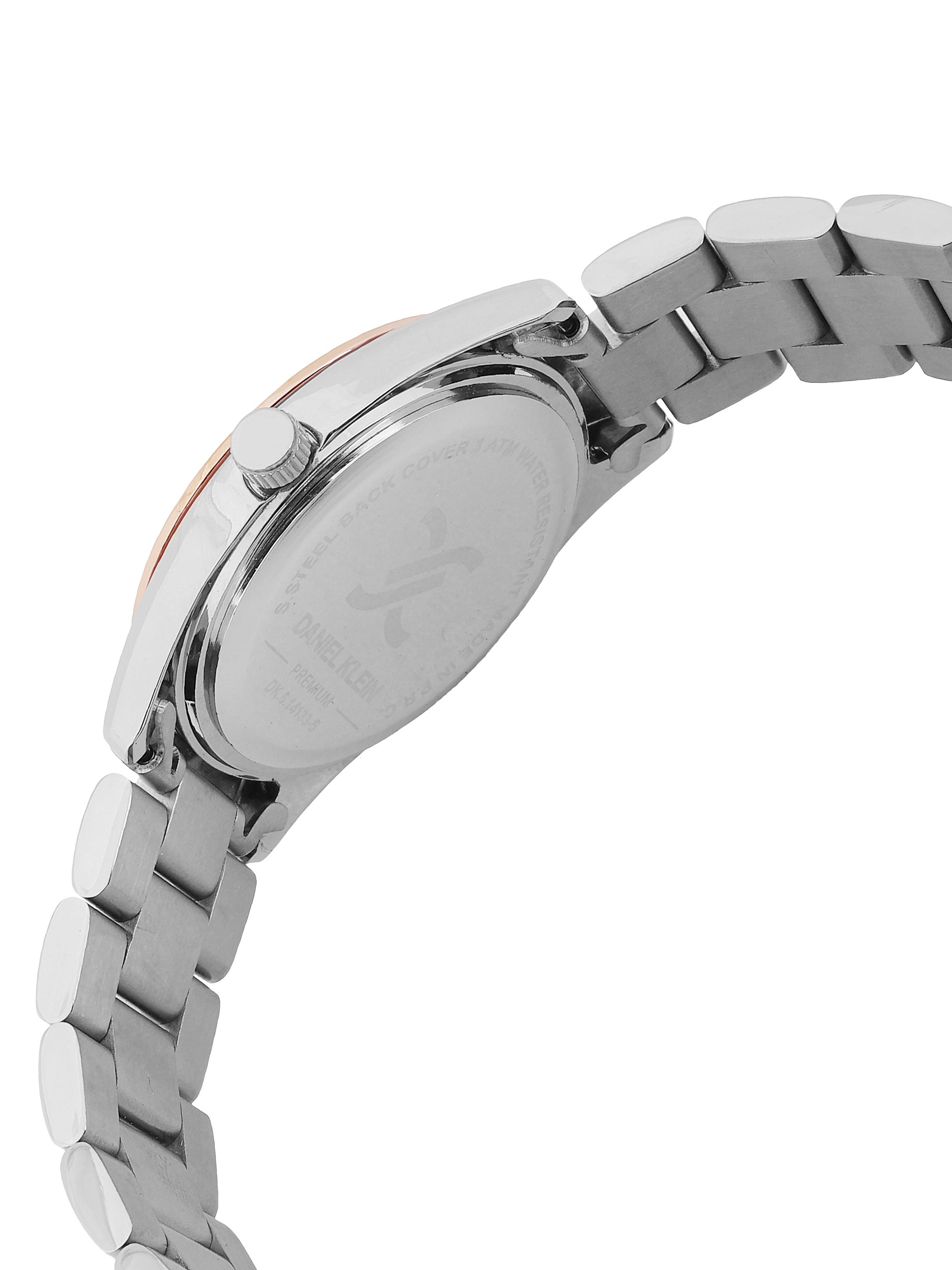 Daniel Klein Women’s Analog Watch – Silver Dial, Silver–Rose Gold Strap DK.6.14133-6