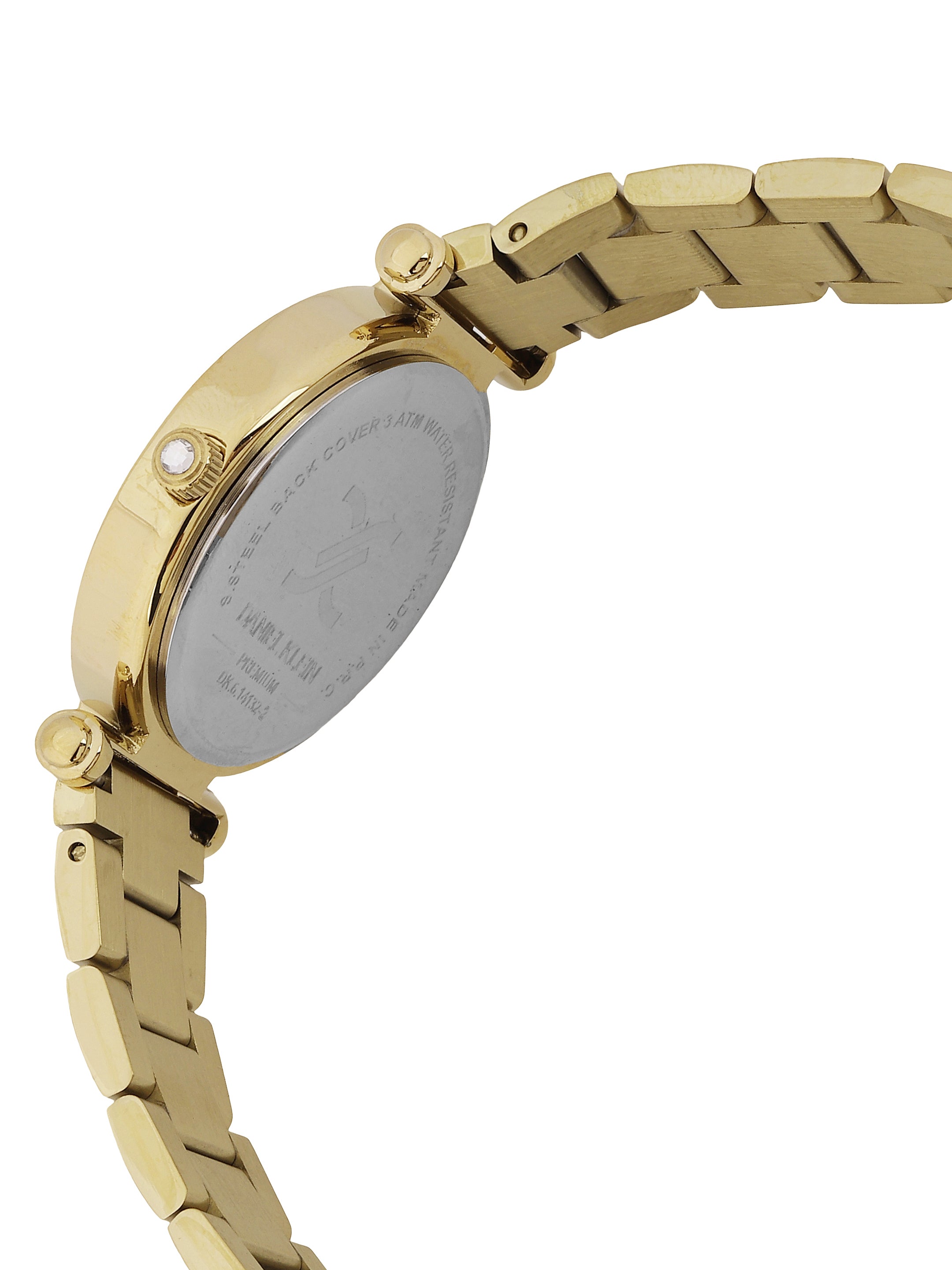 Daniel Klein Women’s Analog Watch – Silver Dial, Gold Strap DK.6.14132-2