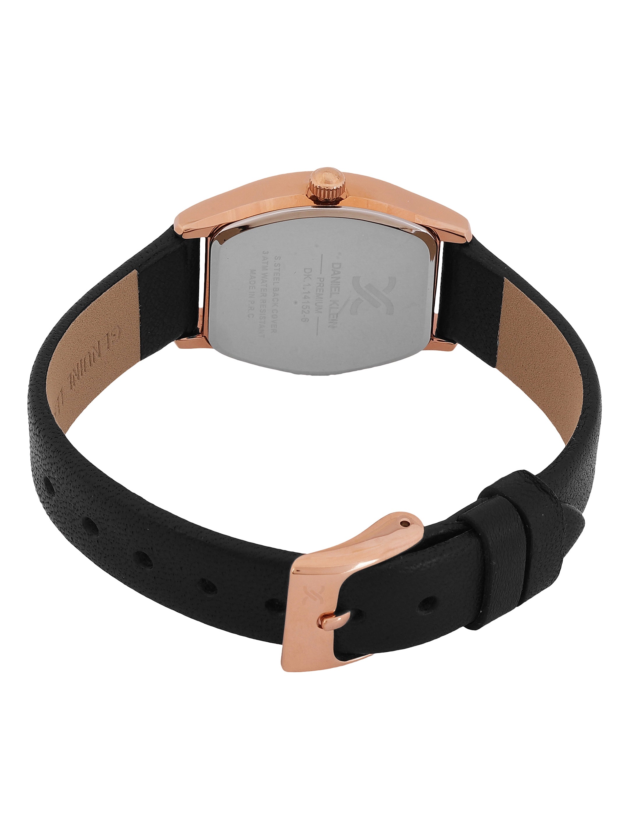 Daniel Klein Black Dial & Black Strap Women’s Analog Watch DK.1.14152-6