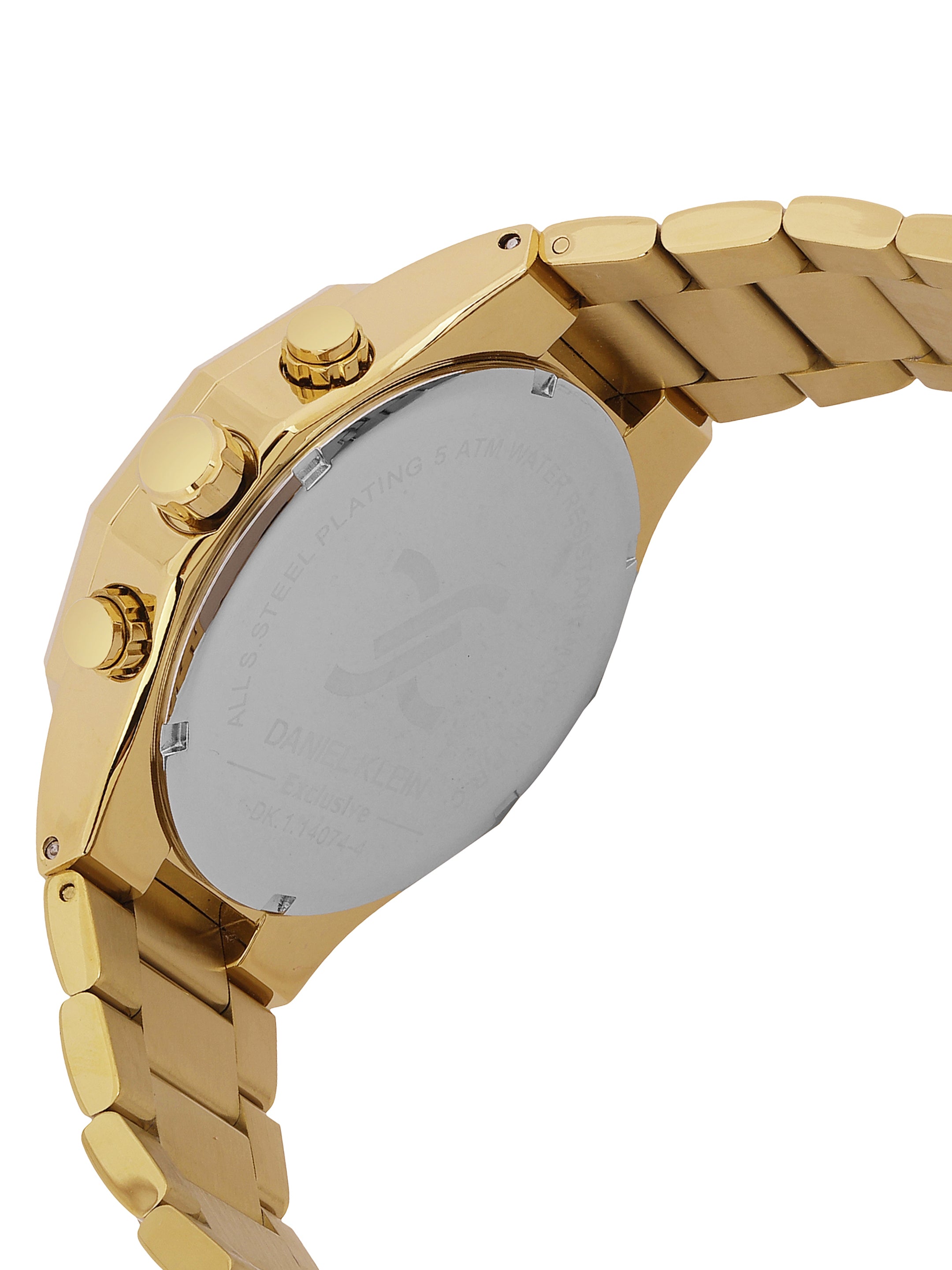 Daniel Klein Men’s Gun Black Dial Stainless Steel Watch DK.1.14074-4