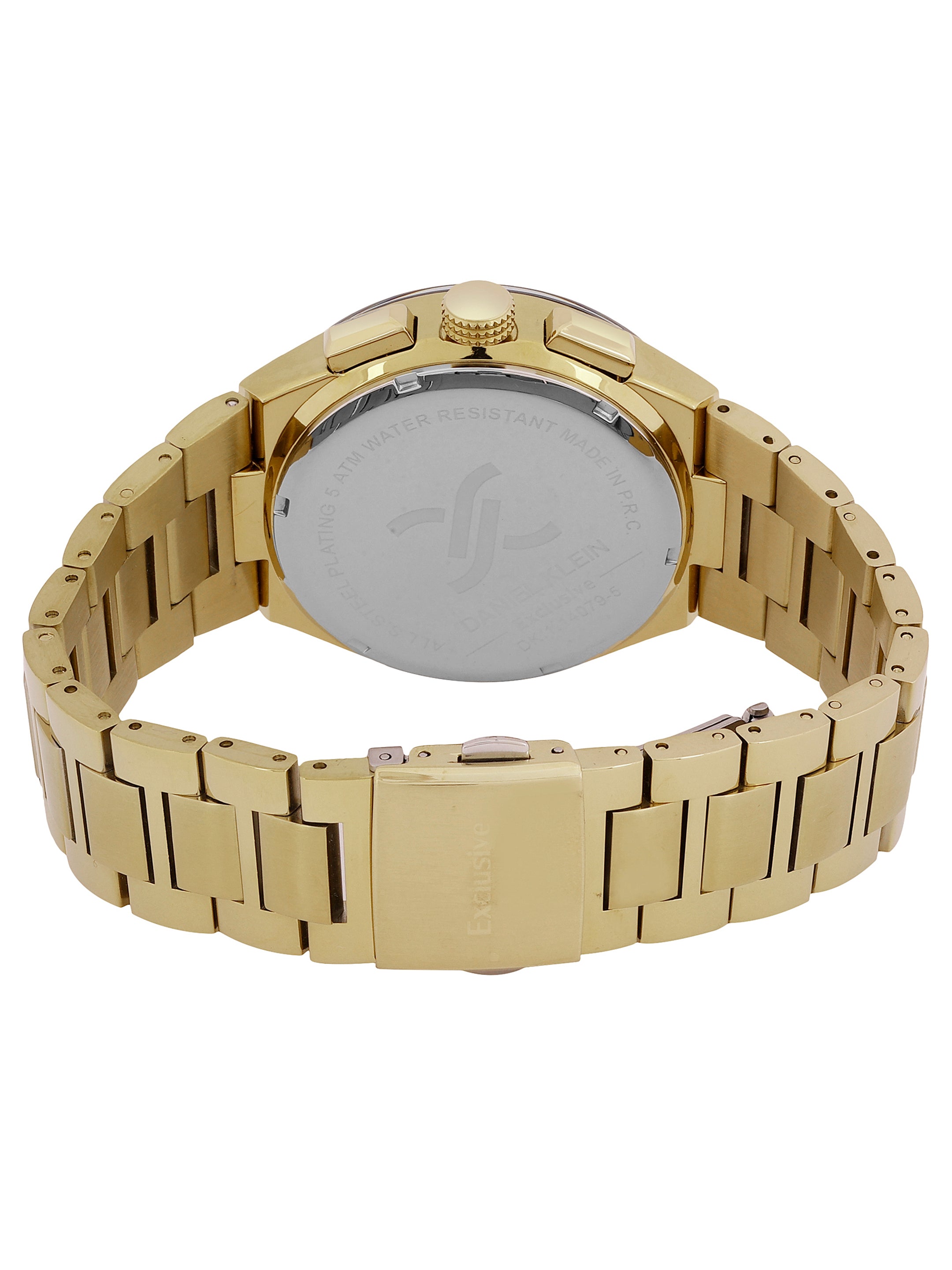 Daniel Klein Men’s Black Dial Stainless Steel Watch DK.1.14079-5