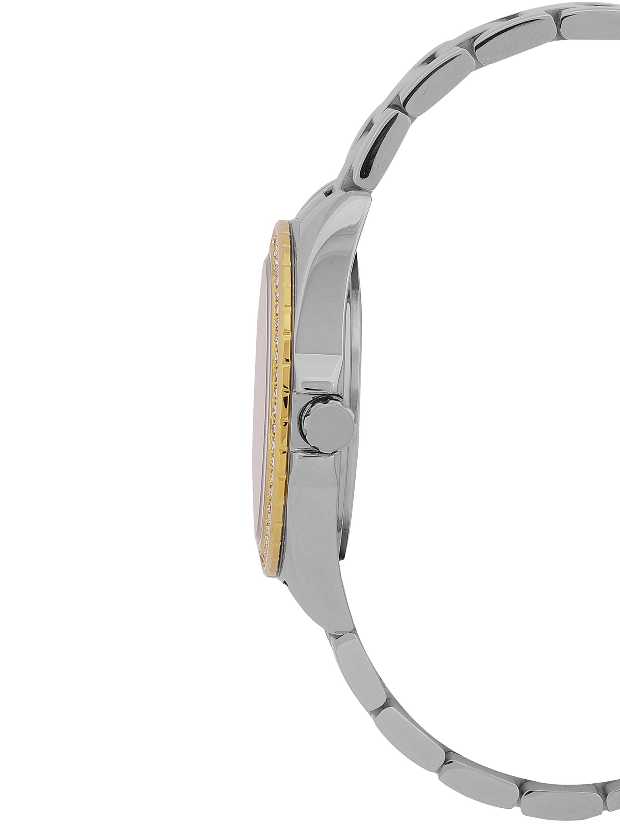 Daniel klein Dual-Tone IPS/IPG Dark Green Sunray Dial Watch for Women DK.1.14053-4