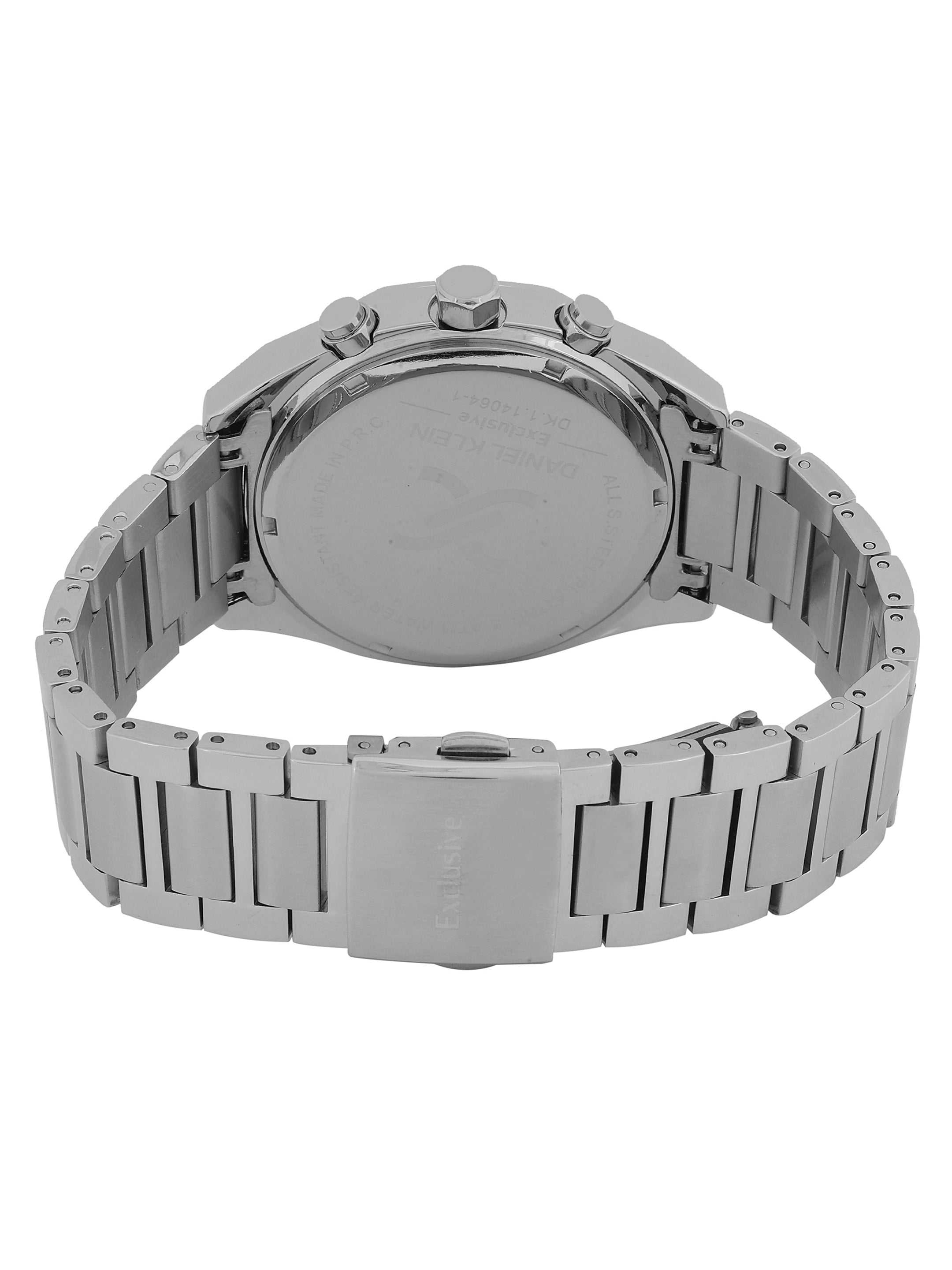 Daniel Klein Men’s Gun Black Dial Stainless Steel Watch DK.1.14064-1