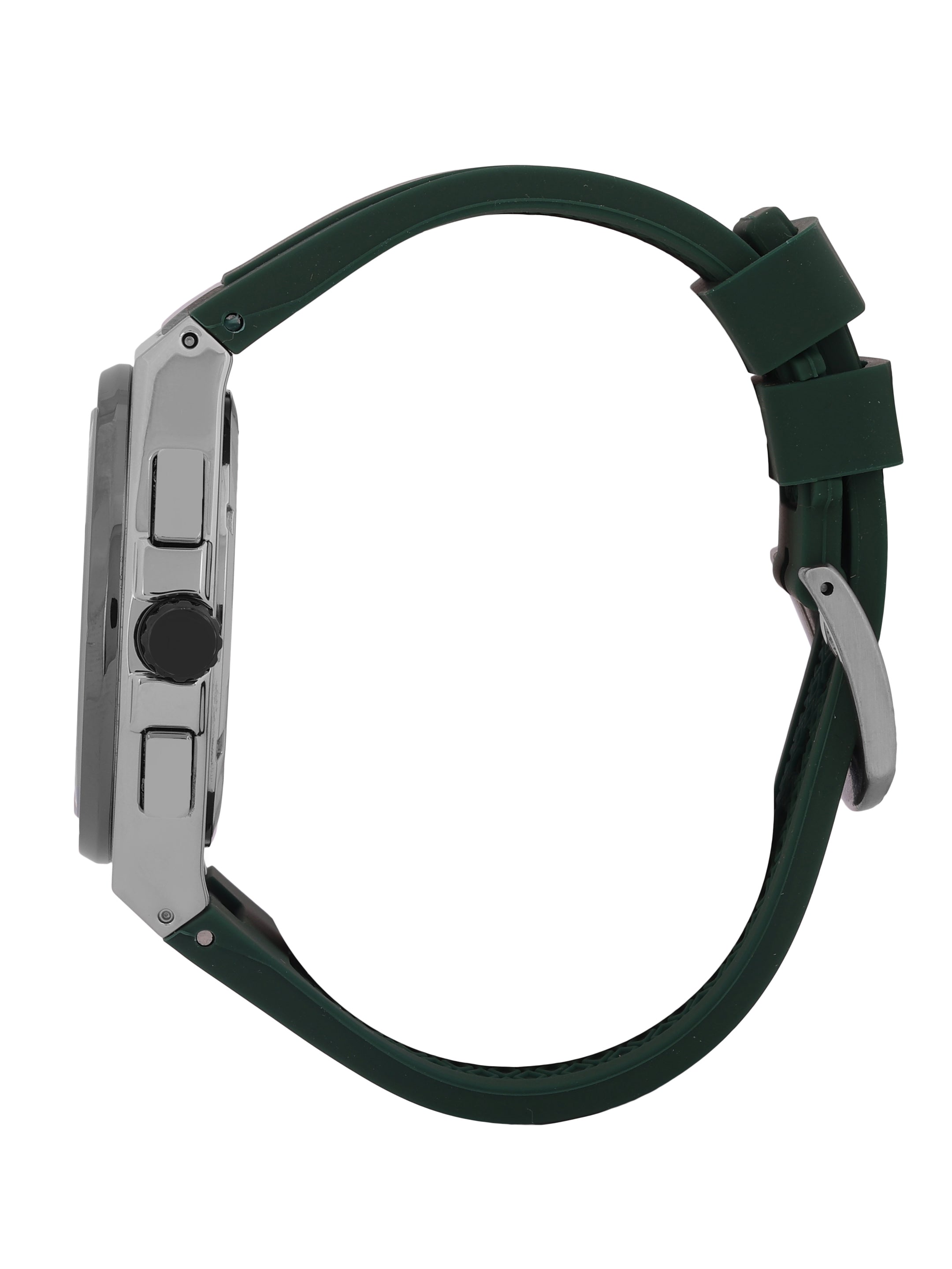 Daniel Klein Men’s Dark Brown Dial Dark Green Silicone Watch DK.1.14072-4