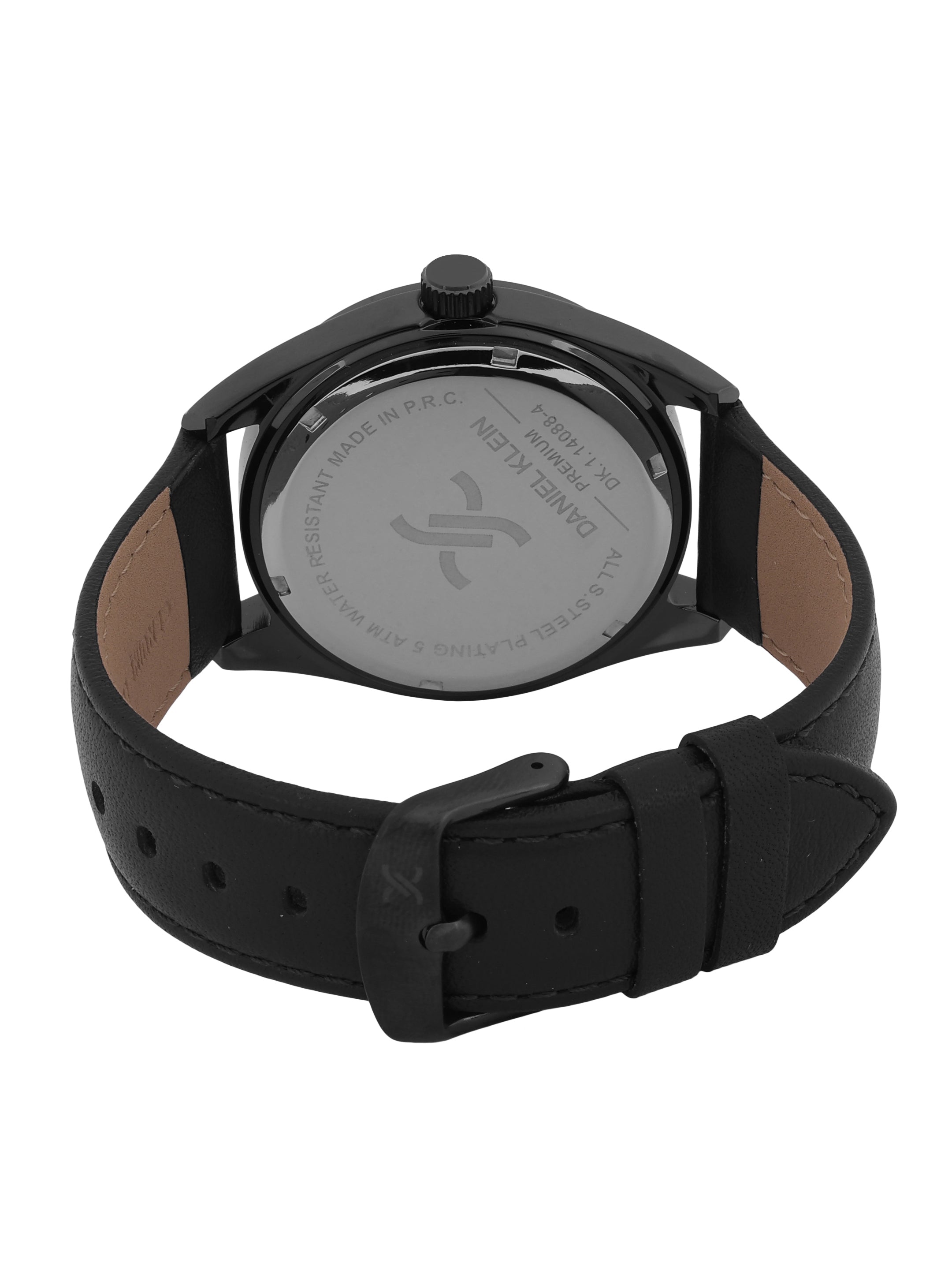 Daniel klein IPS Green Emboss Dial Leather Watch for Men DK.1.14088-2