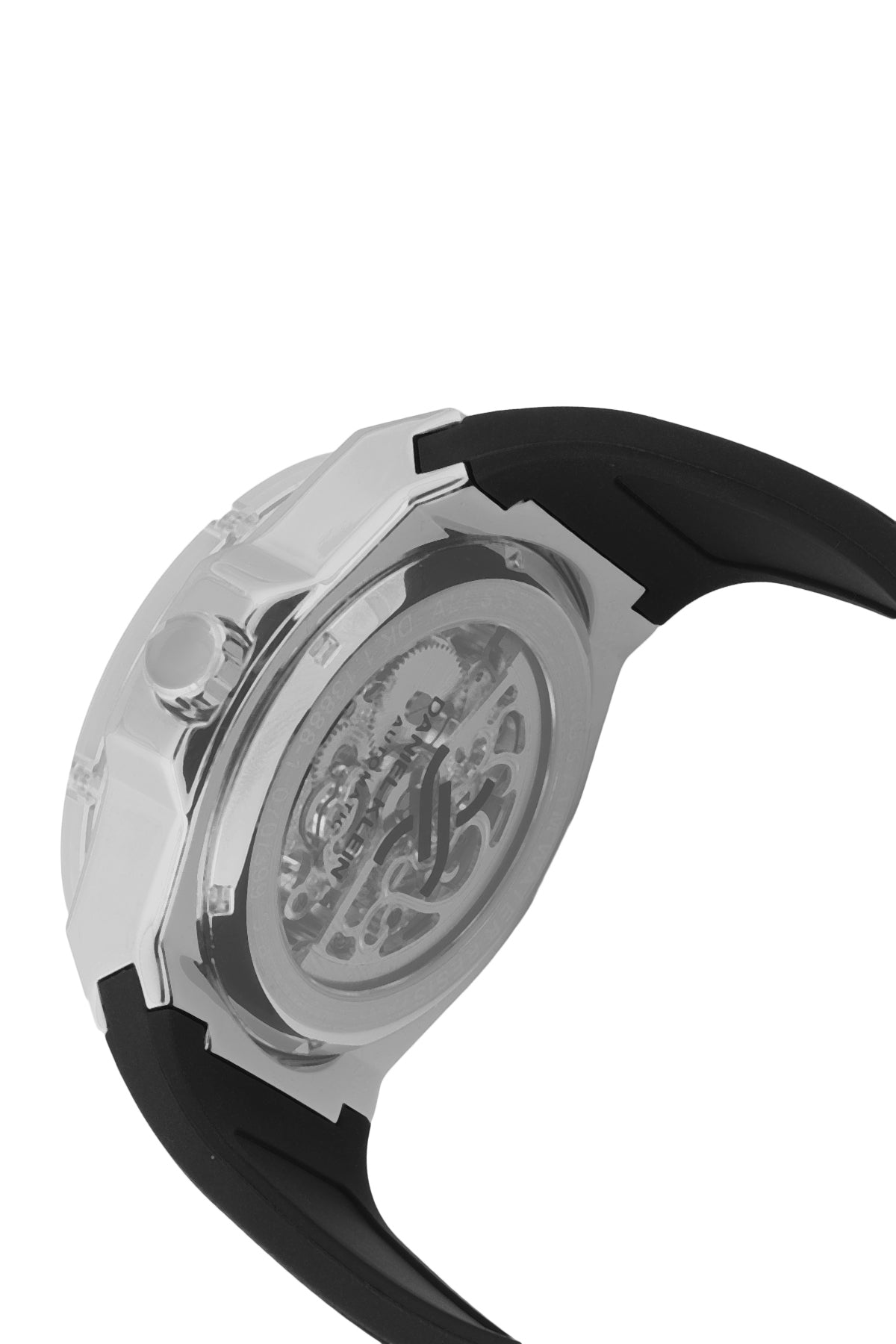 Unique & Stylish Black Dial Skeleton Watches with Black Silicon Strap