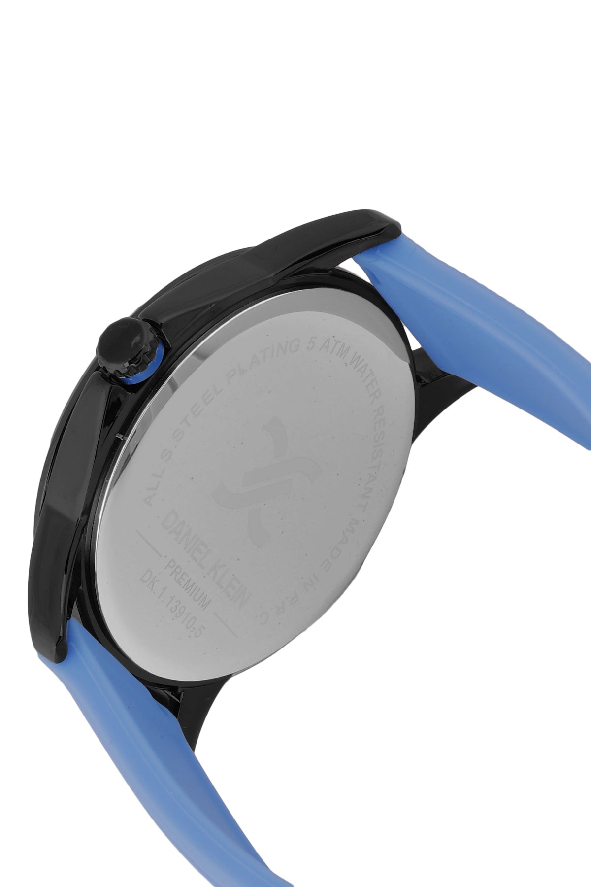 Analog Black Dial with Blue Silicon Strap Men&