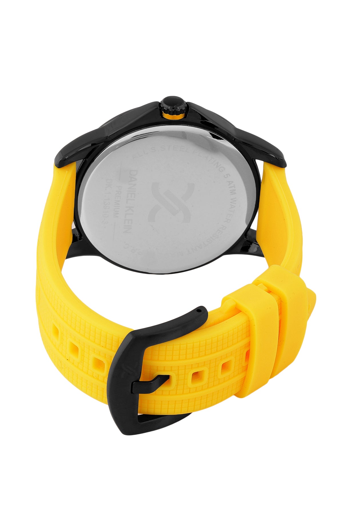Yellow Silicon Starp with Black Dial Men&