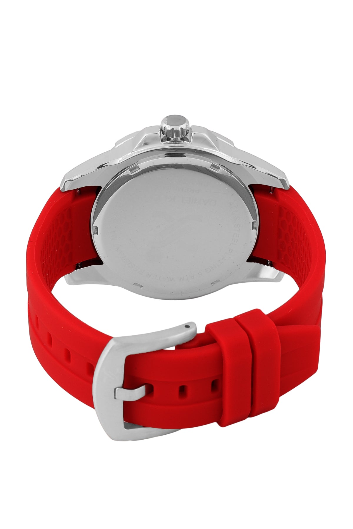 Fashionable & Durable Analog Black Dial with Red Silicon Strap Men&