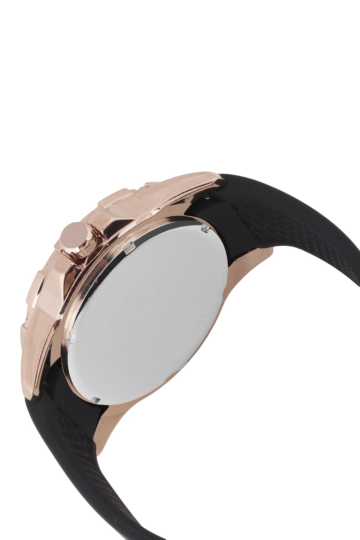 Analog Black Dial with Black Silicon Strap Men&