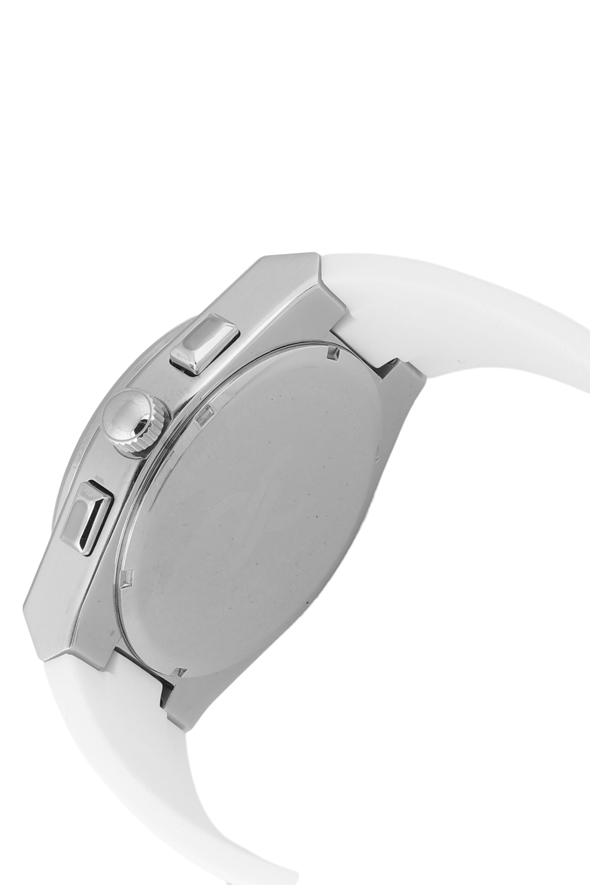 Silver Dial Analog Watches with silicon Band