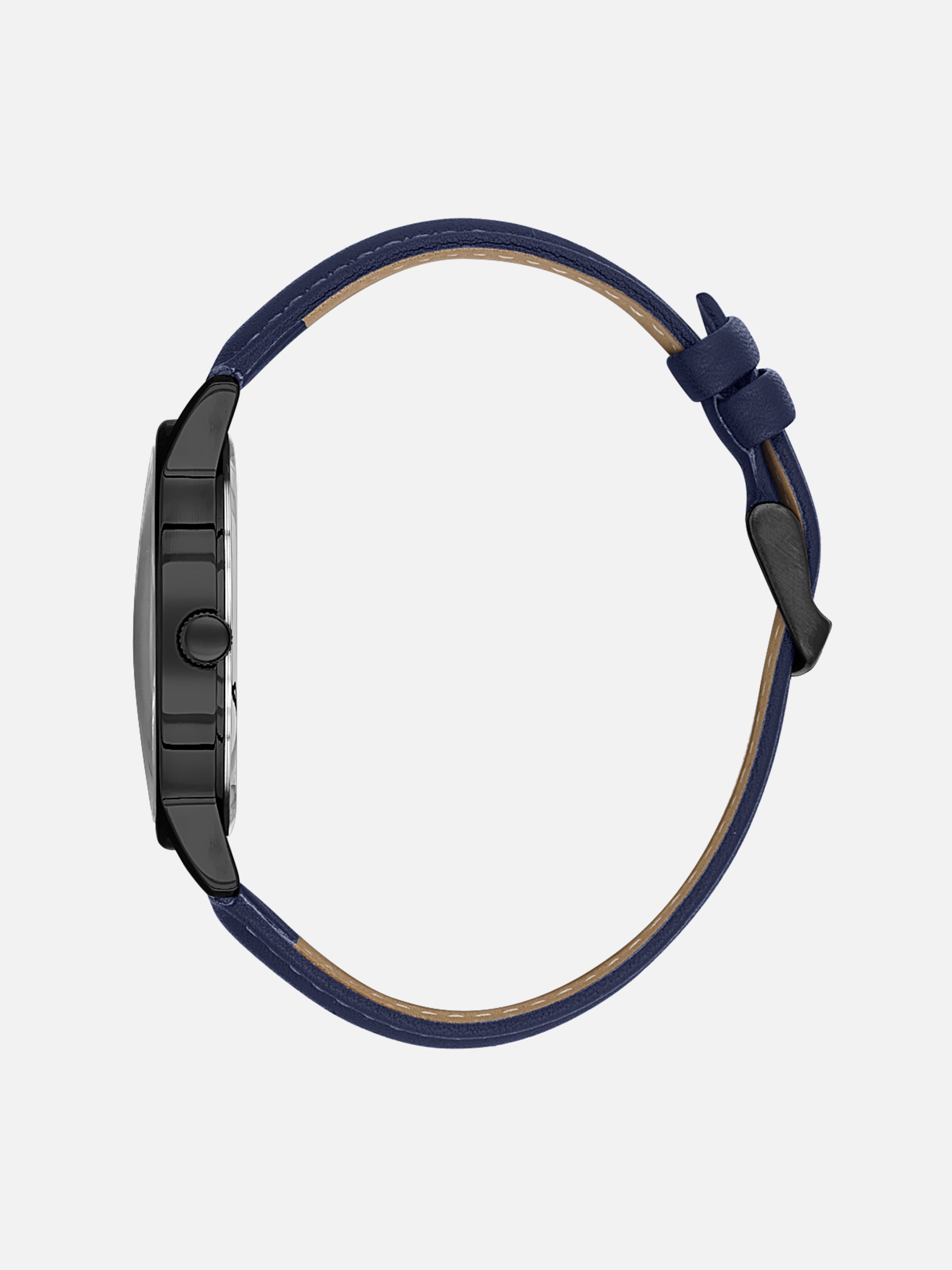 Daniel Klein Analog Blue Round Dial Black Case Blue Strap Quartz Water-Resistant Wrist Watch for Men Boys DK.6.14204-5
