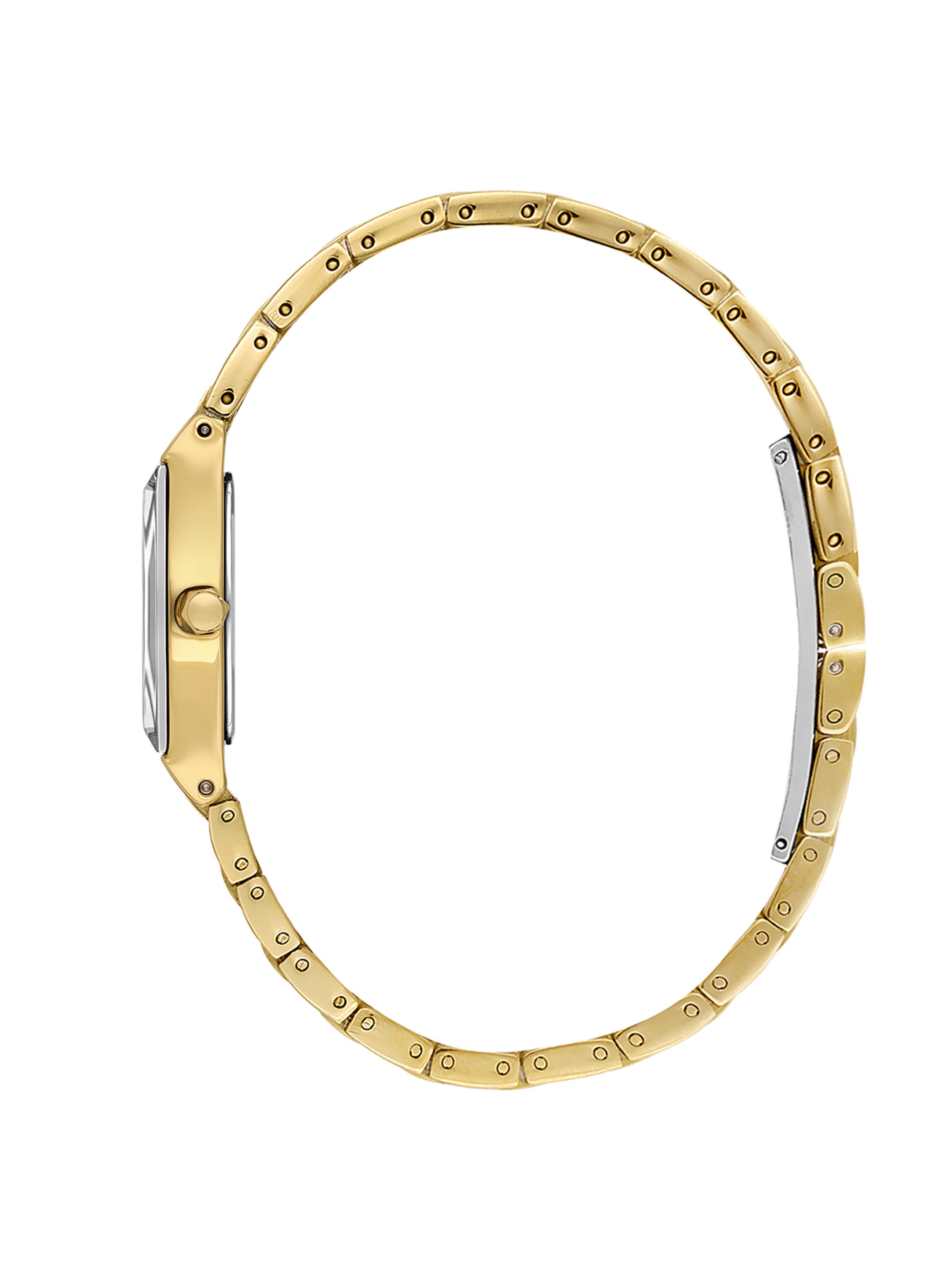 Daniel Klein Analog Silver Round Dial Gold/Gold Case Gold Strap Quartz Water-Resistant Wrist Watch for Women Girls, Ladies DK.6.14186-2