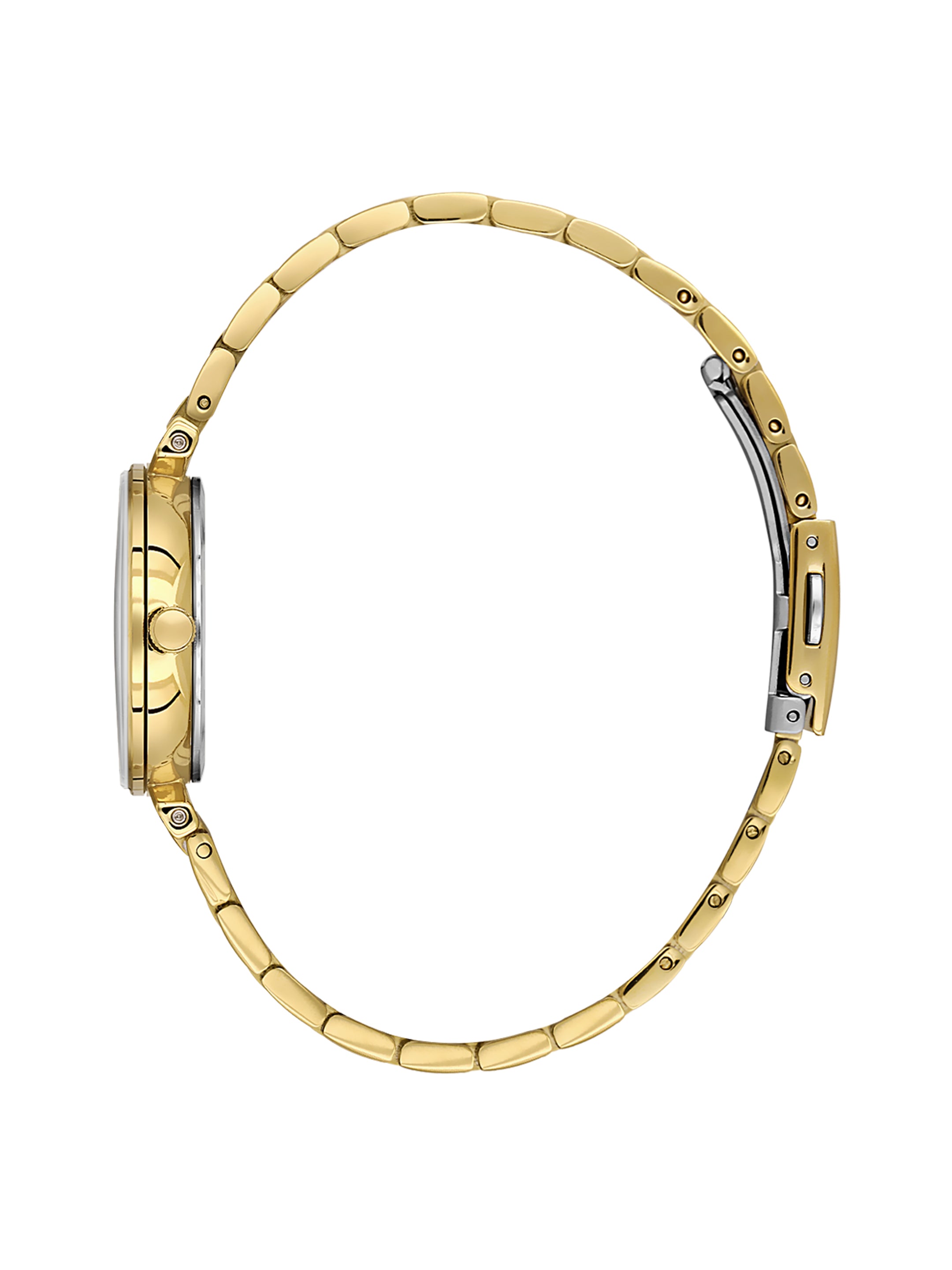 Daniel Klein Analog Black Round Dial Gold Case Gold Strap Quartz Water-Resistant Wrist Watch for Women Girls, Ladies DK.1.14175-3