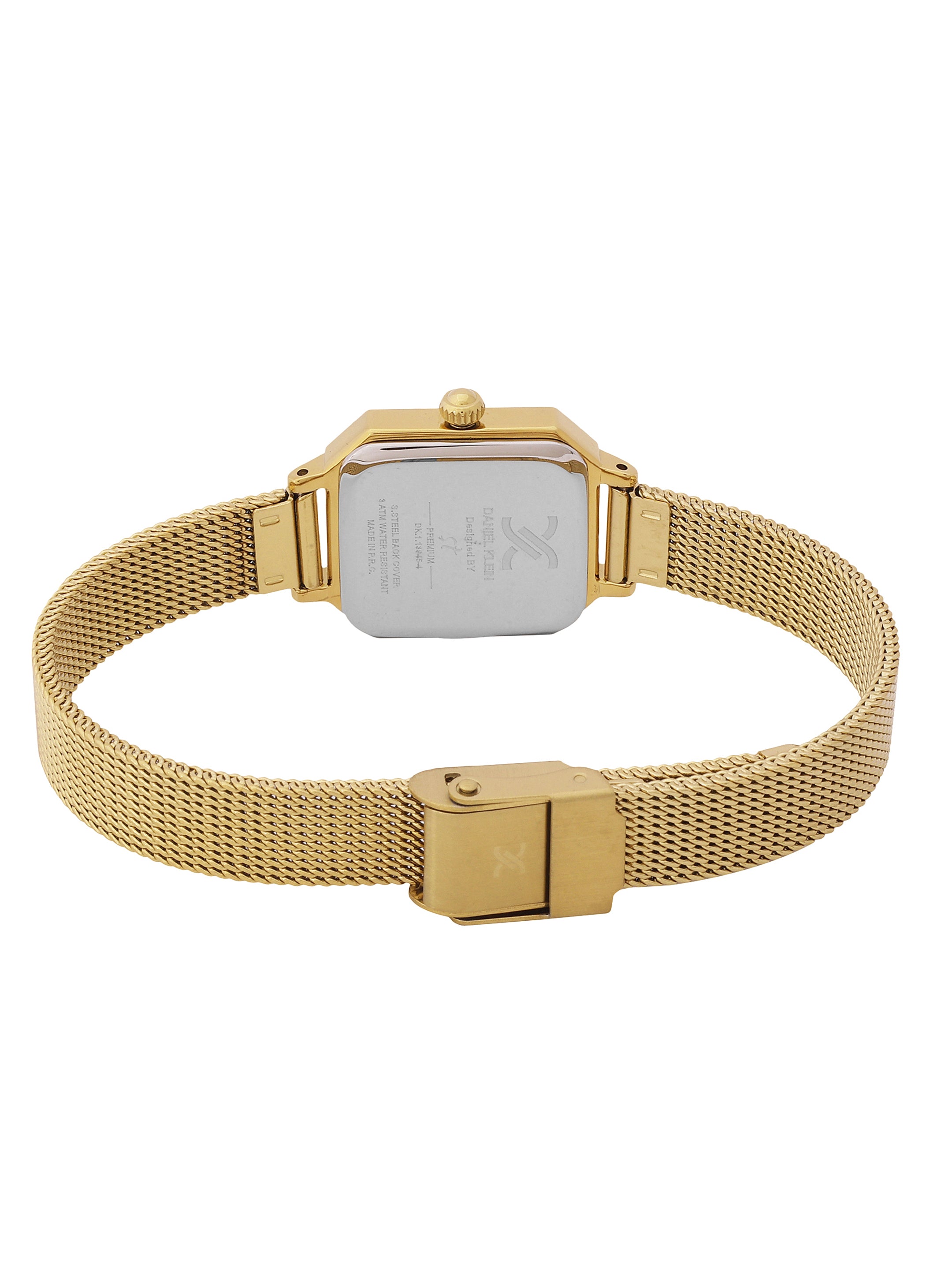 Daniel klein Premium Lady Blue Sunray Dial Gold Mesh Watch DK.1.13945-4