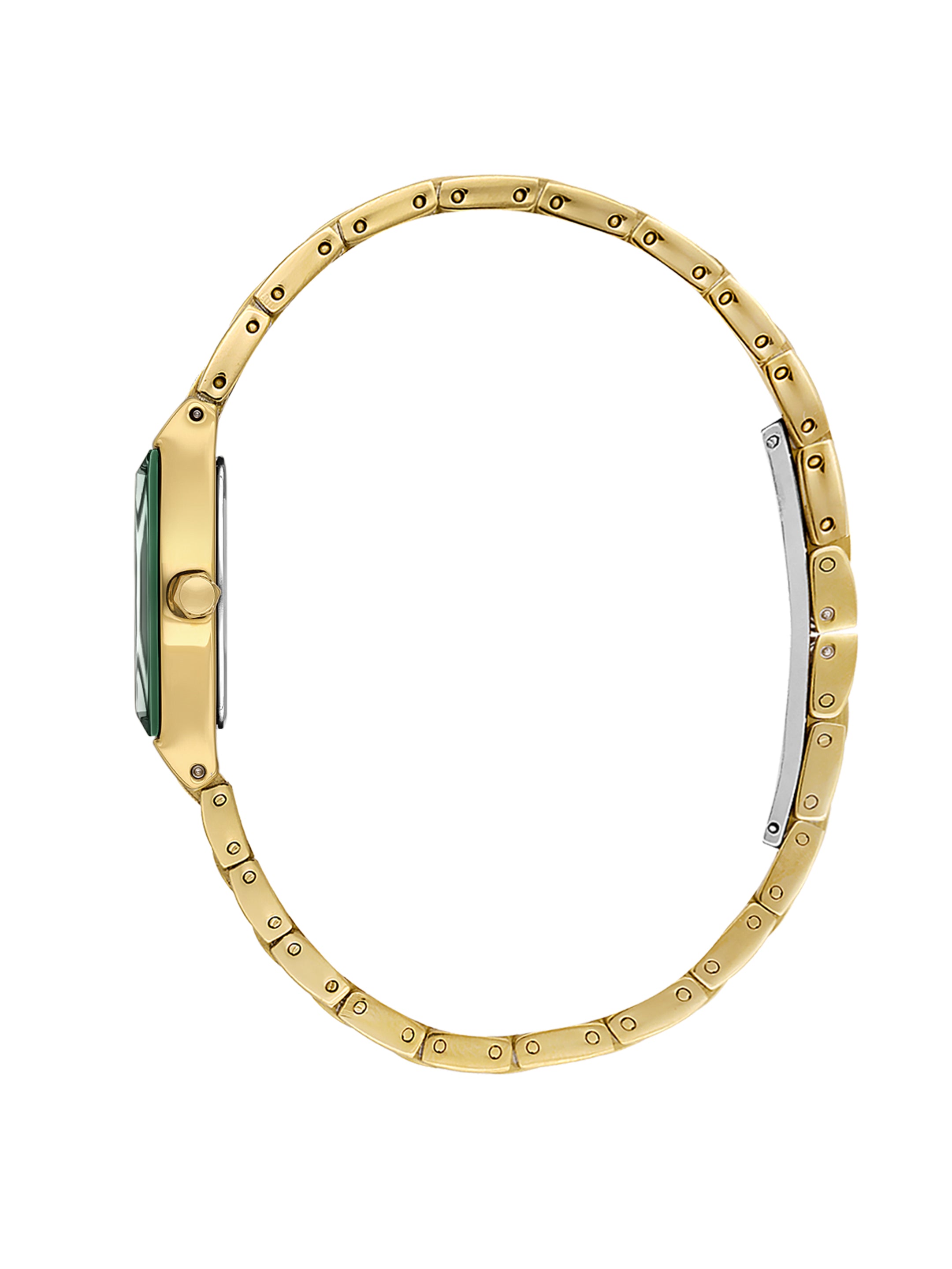 Daniel Klein Analog Dark Green Round Dial Gold/Dark Green Case Gold Strap Quartz Water-Resistant Wrist Watch for Women Girls, Ladies DK.6.14186-3