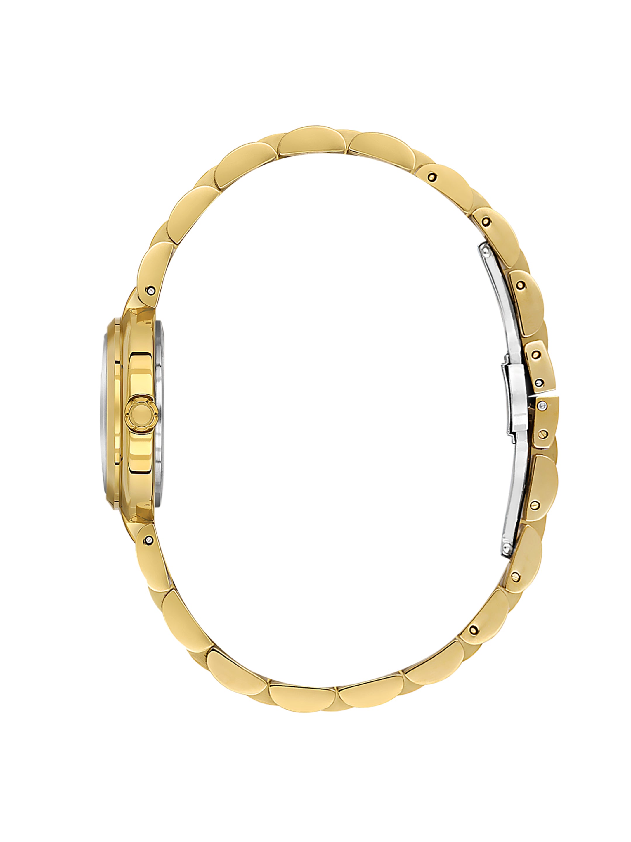 Daniel Klein Analog White Round Dial Gold Case Gold Strap Quartz Water-Resistant Wrist Watch for Women Girls, Ladies DK.1.14173-3