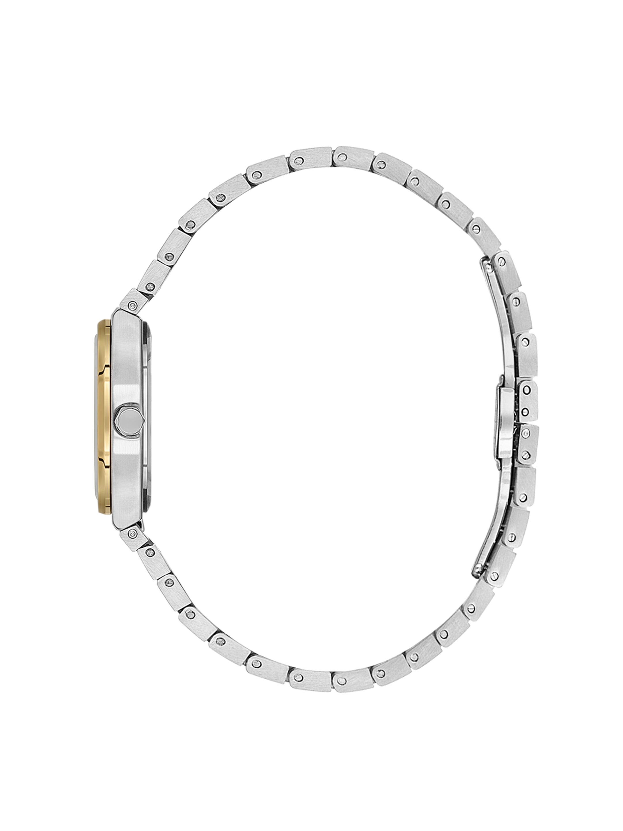 Daniel Klein Analog Silver Round Dial Silver and Gold Case Silver and Gold Strap Quartz Water-Resistant Wrist Watch for Women Girls, Ladies DK.1.14177-5