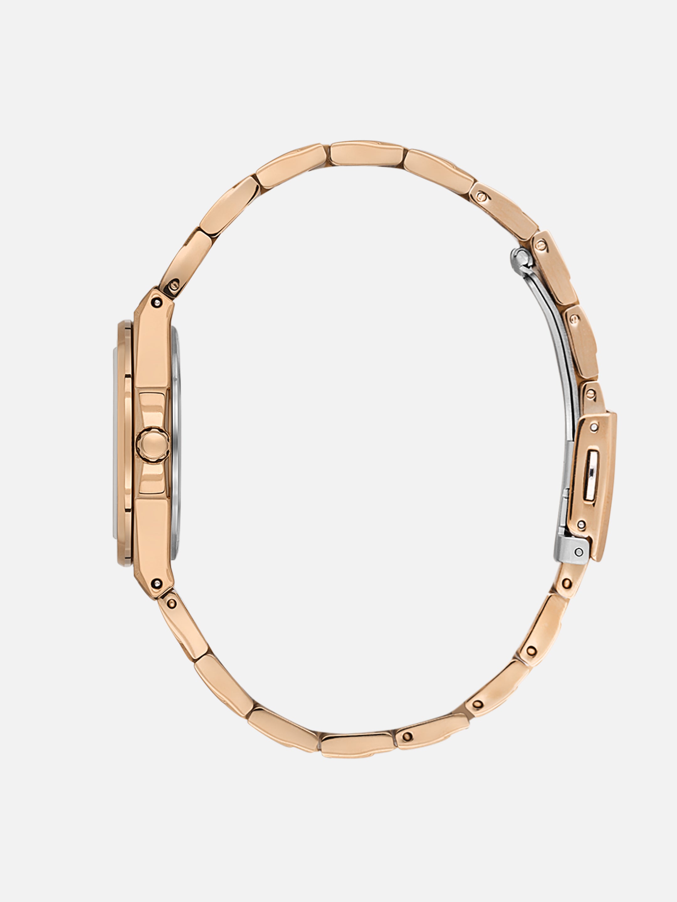 Daniel Klein Analog Silver Round Dial Pink Rose Gold Case Pink Rose Gold Strap Quartz Water-Resistant Wrist Watch for Women Girls, Ladies DK.1.14171-6