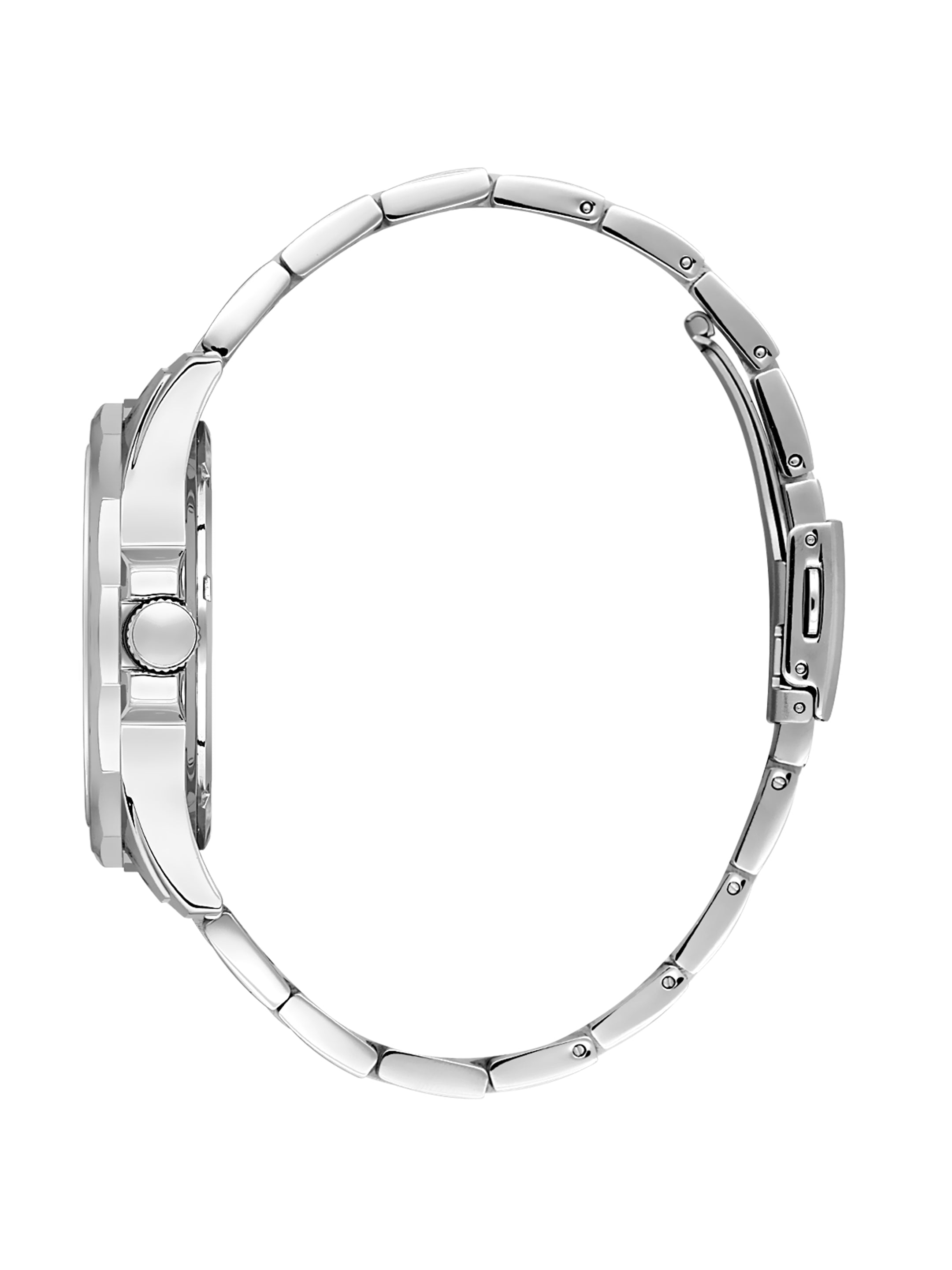 Daniel Klein Analog Dark Blue Round Dial Silver Case Silver Strap Quartz Water-Resistant Wrist Watch for Men Boys DK.1.14199-3
