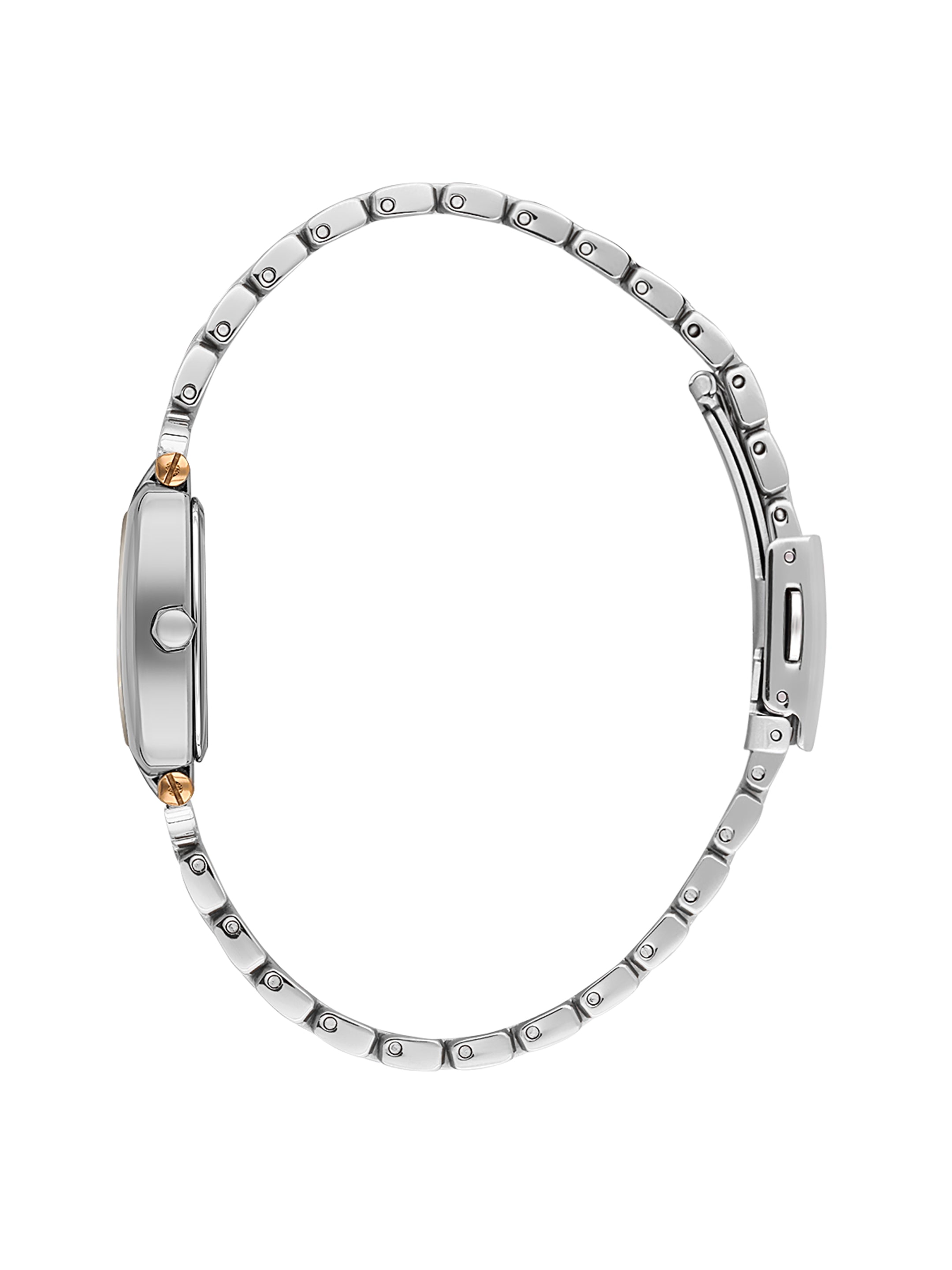 Daniel Klein Analog Silver Round Dial Silver and Rose Gold Case Silver and Rose Gold Strap Quartz Water-Resistant Wrist Watch for Women Girls, Ladies DK.1.14281-6